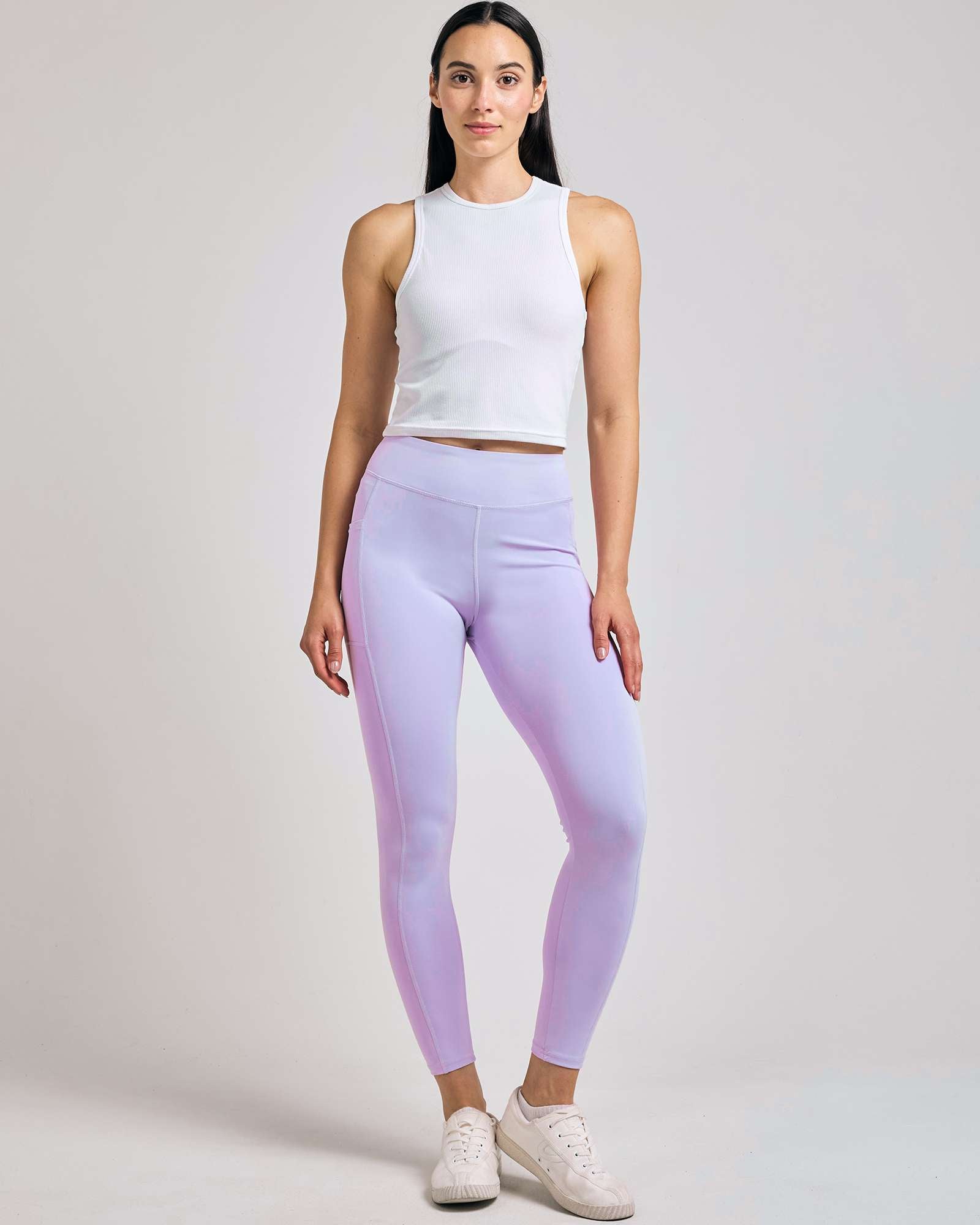 4 Pack: Women's Full Length Fitted Athletic Yoga Performance Leggings with Pockets