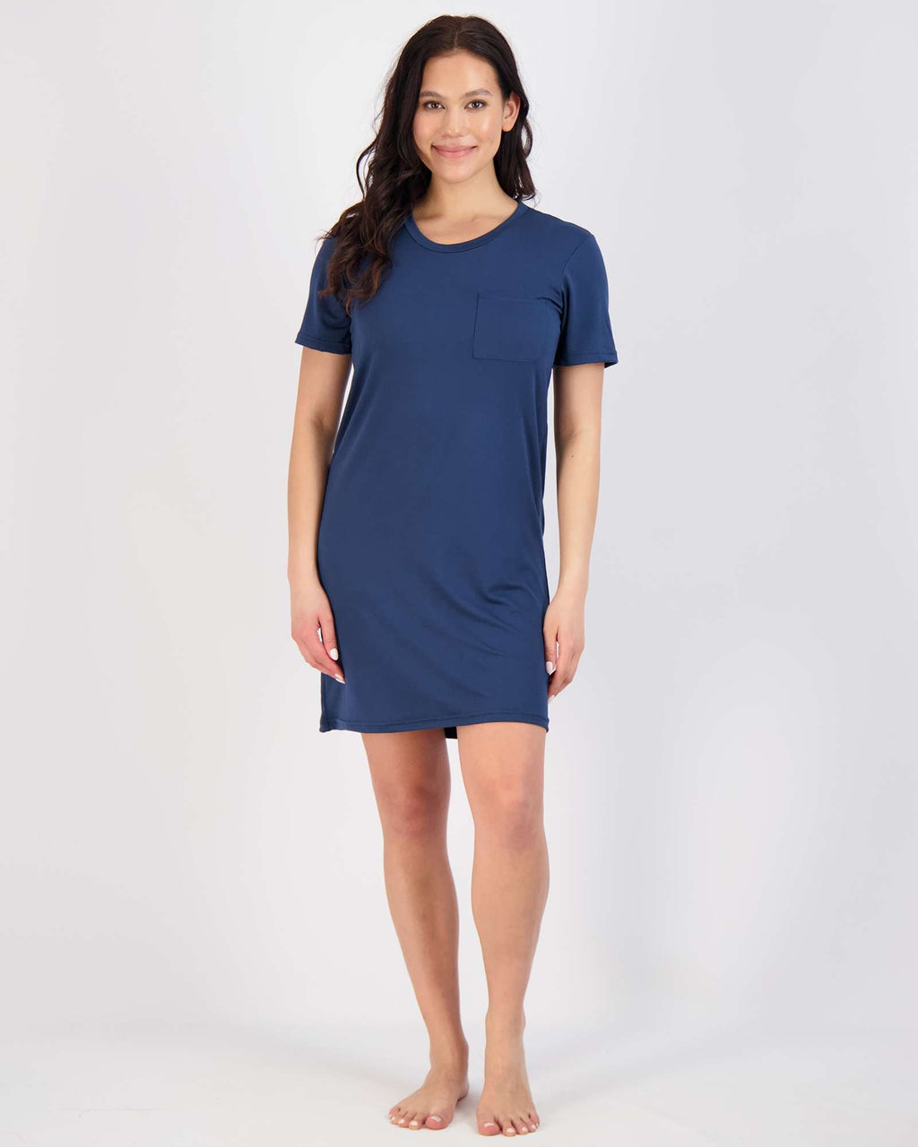 3 Pack: Womens Short-Sleeve Ultra-Soft Nightshirt Sleep Dress