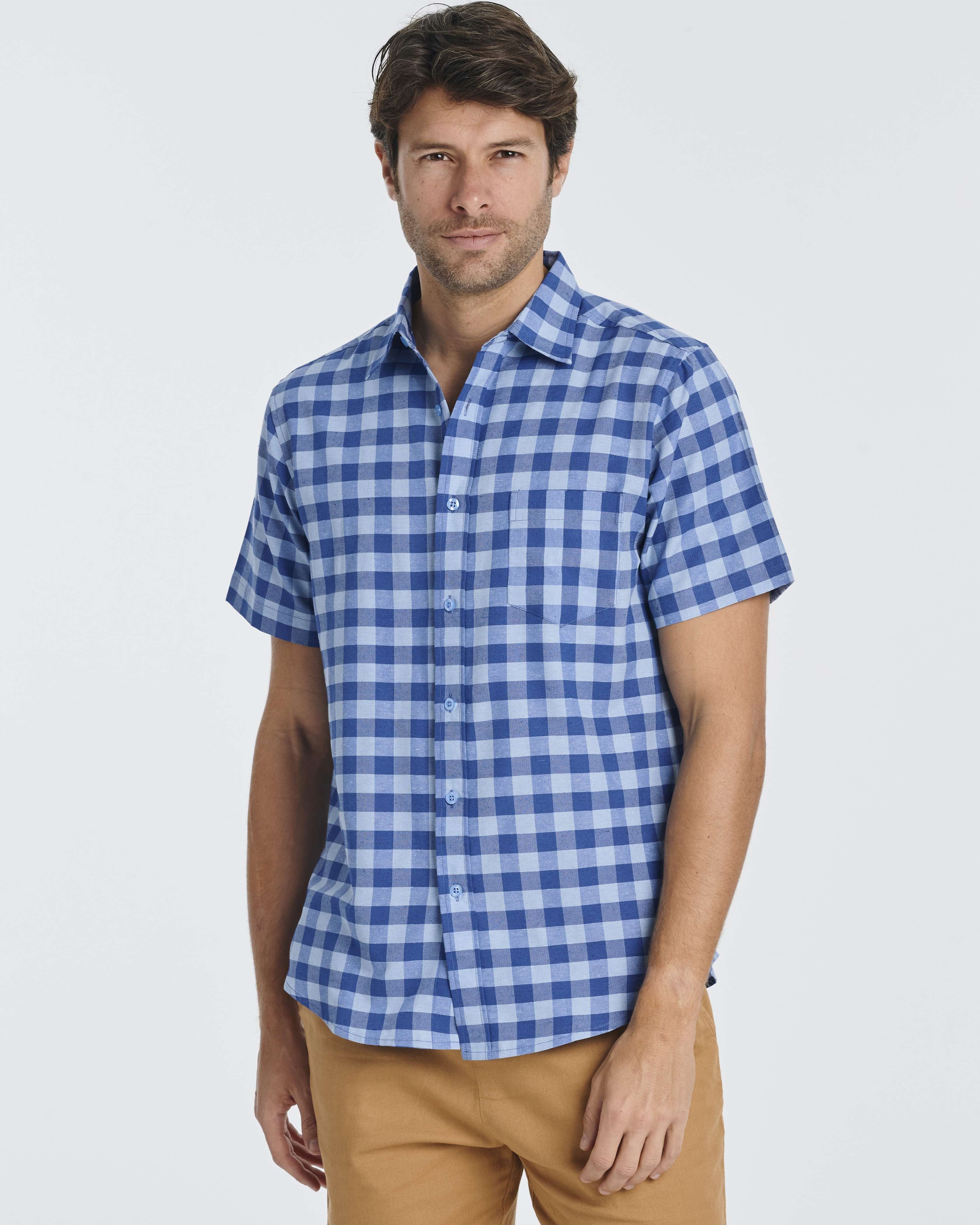 3 Pack: Men's Regular-Fit Short Sleeve Woven Shirt