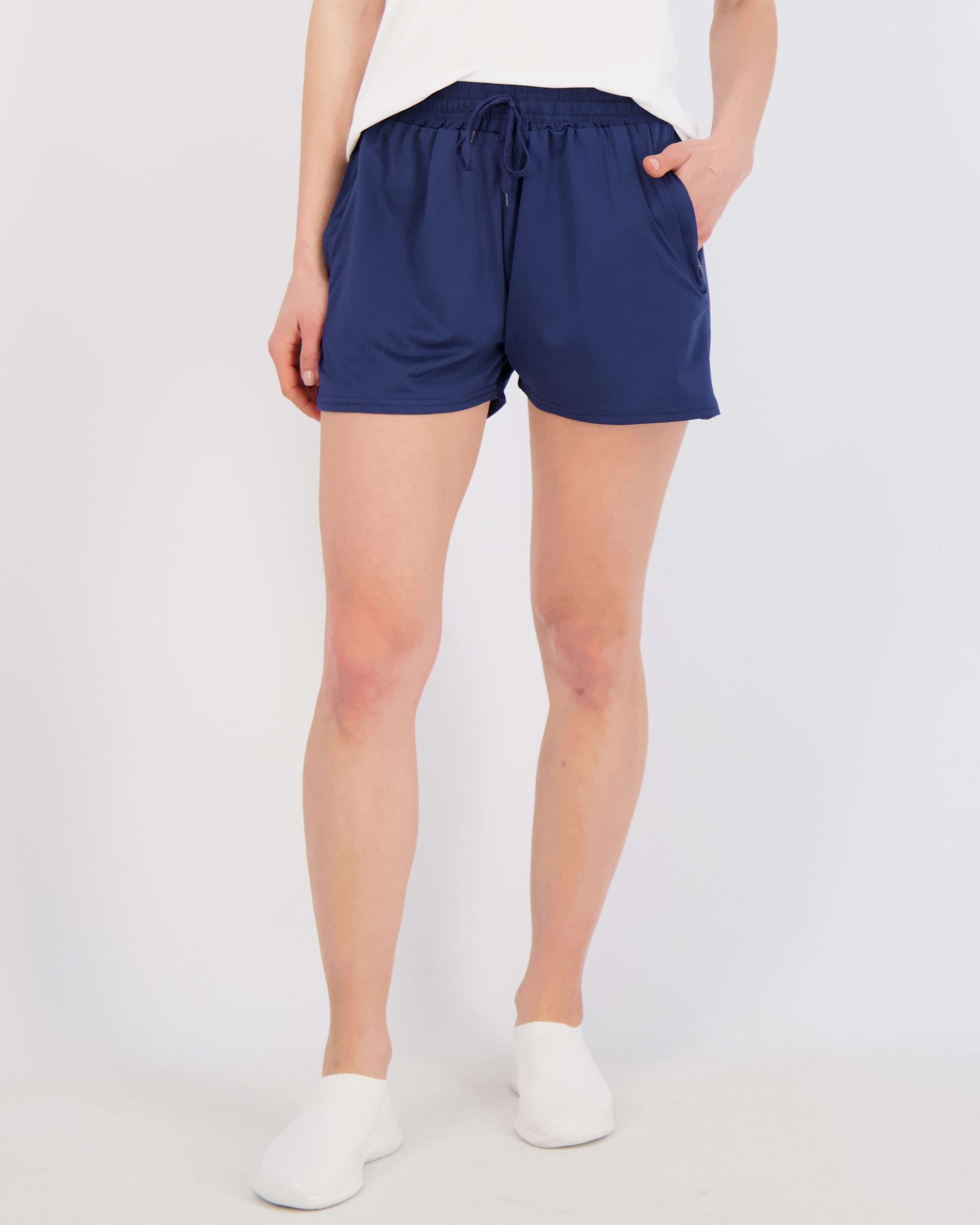 4 Pack: Womens Active Dry-Fit Shorts with Zipper Pockets