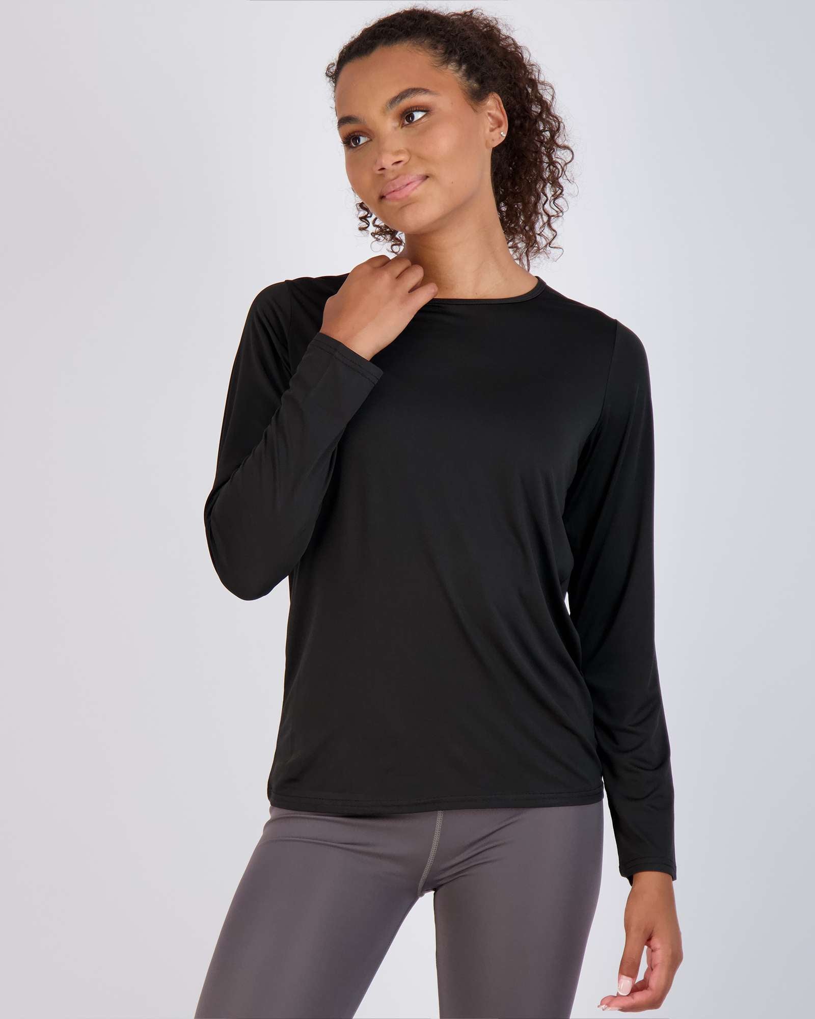 4 Pack: Womens Dry-Fit Active Long-Sleeve T-Shirt