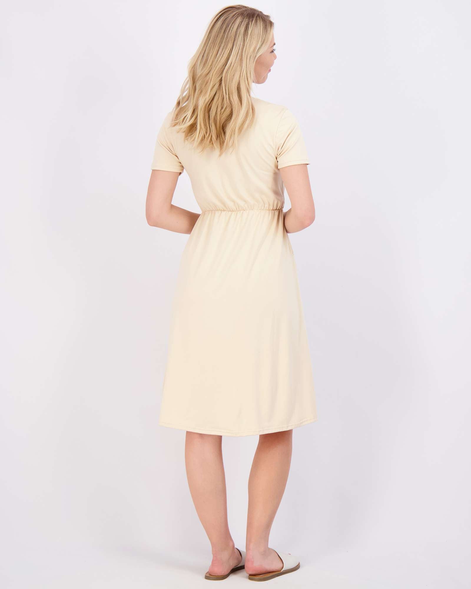 3 Pack: Women's Midi Short Sleeve Soft T-Shirt Dress (Available in Plus Size)