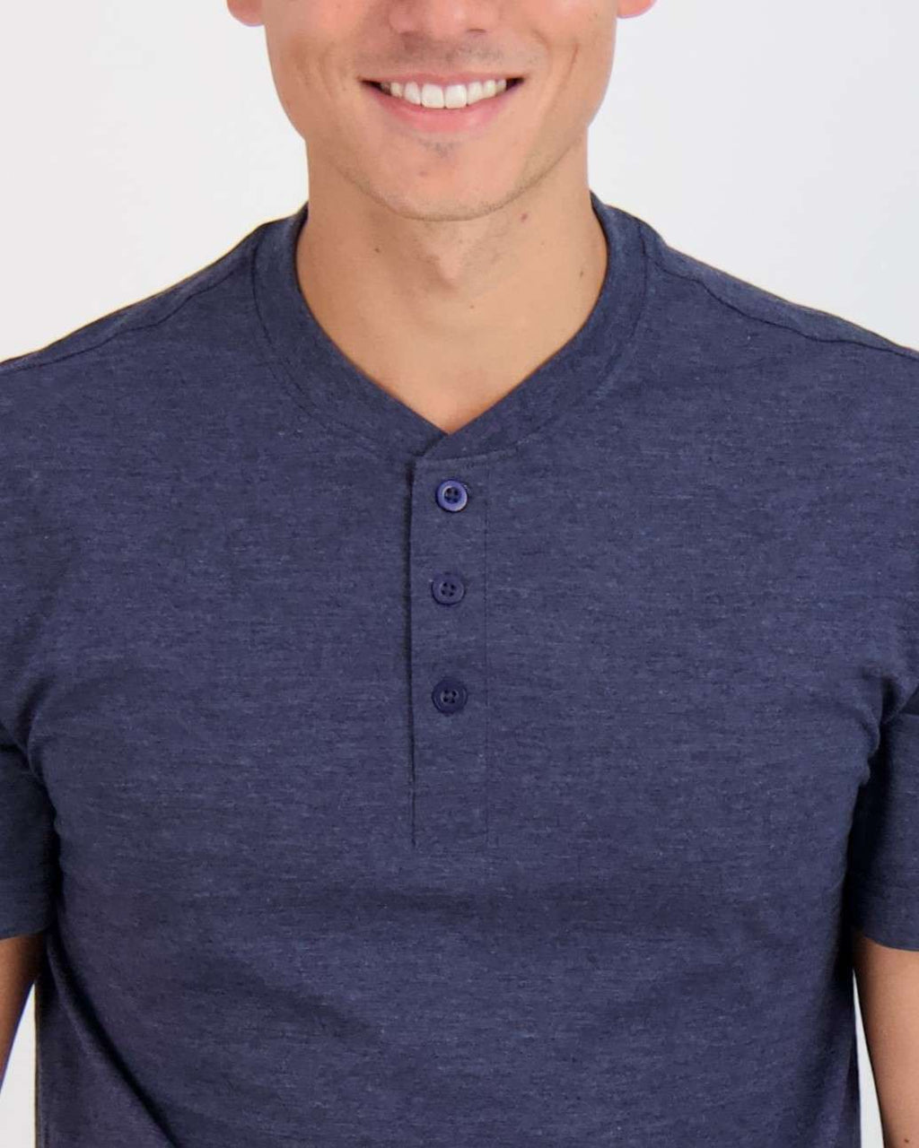 3 Pack: Mens Cotton Short Sleeve Henley T-Shirt