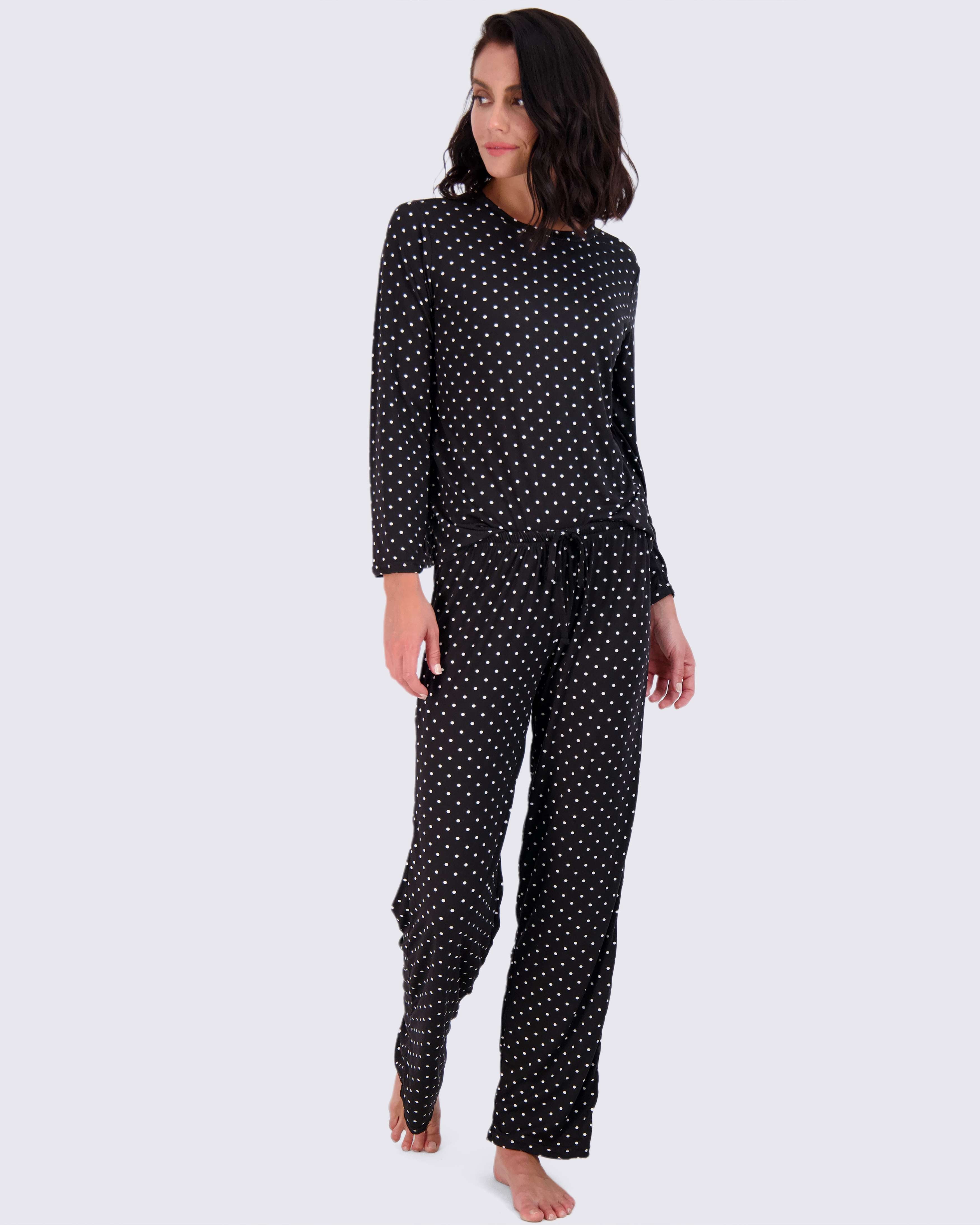 2 Pack: Women’s Pajama Set Super-Soft Long Sleeve Top With Pants