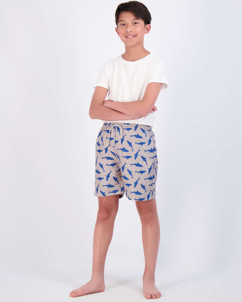 3 Pack: Boys' Swim Board Shorts with Drawstring
