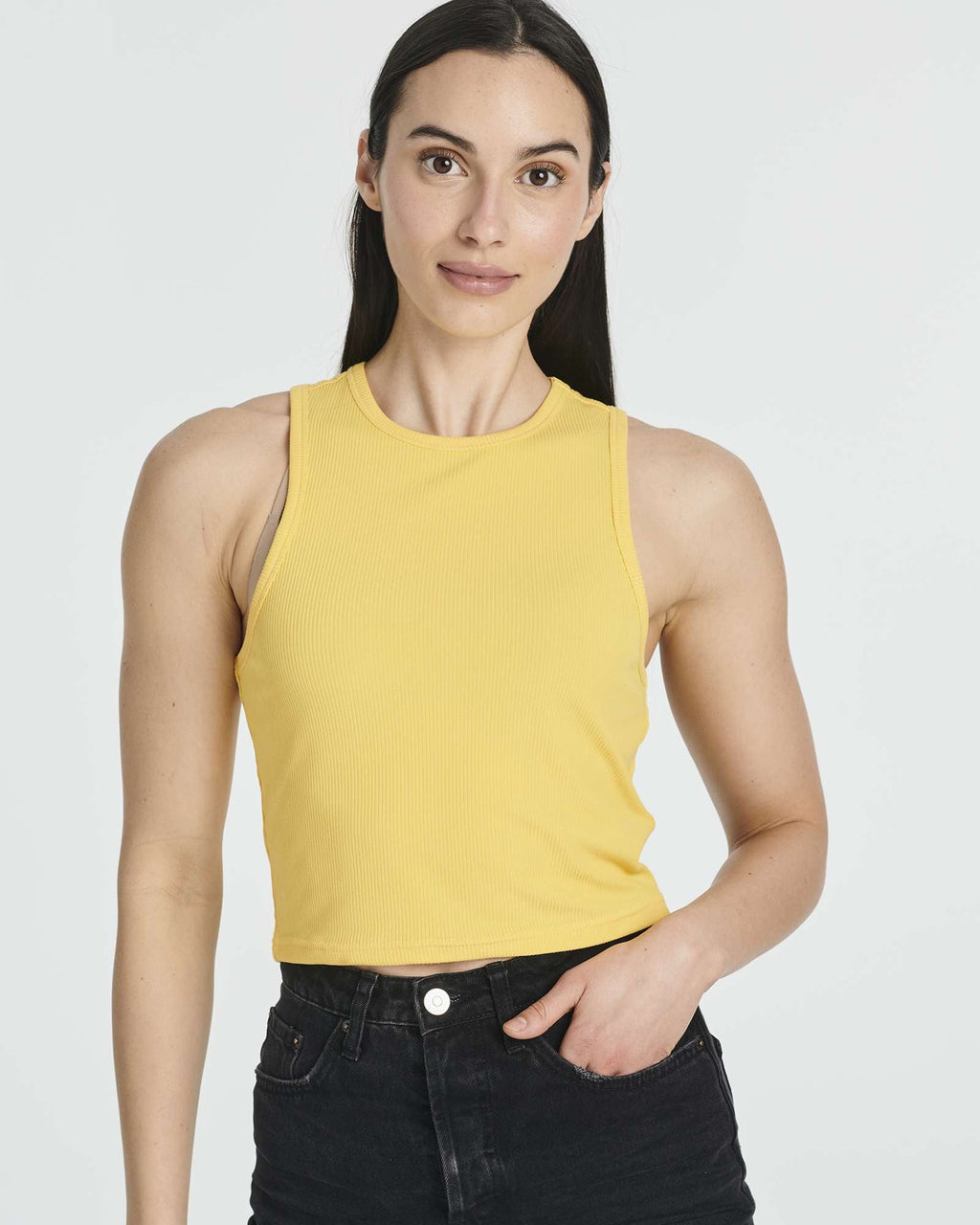 5 Pack: Women's Ribbed Sleeveless Cropped Tank Top
