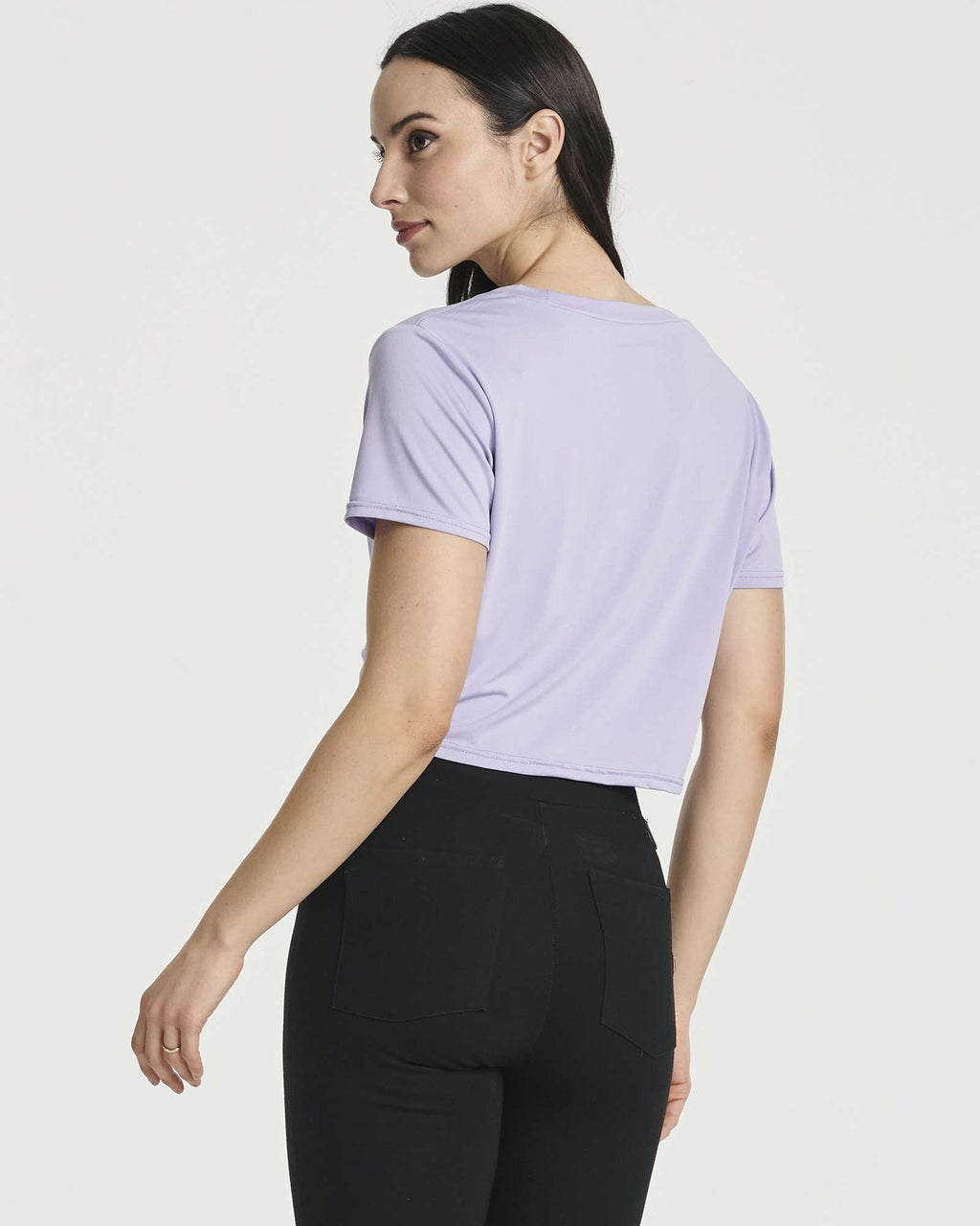 5 Pack: Women's Short Sleeve Twist Front Crop Top