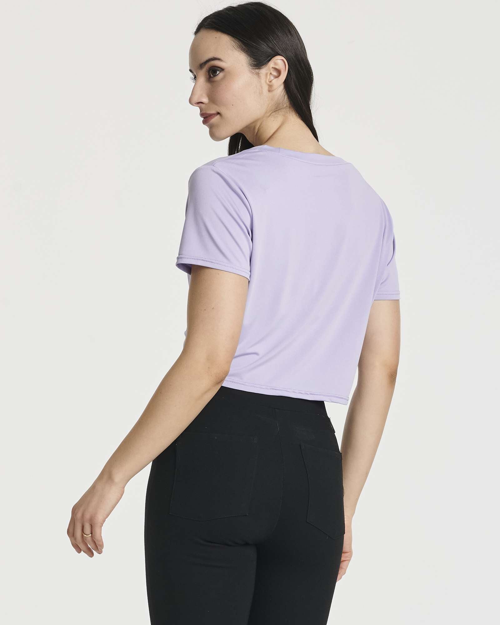 5 Pack: Women's Short Sleeve Twist Front Crop Top