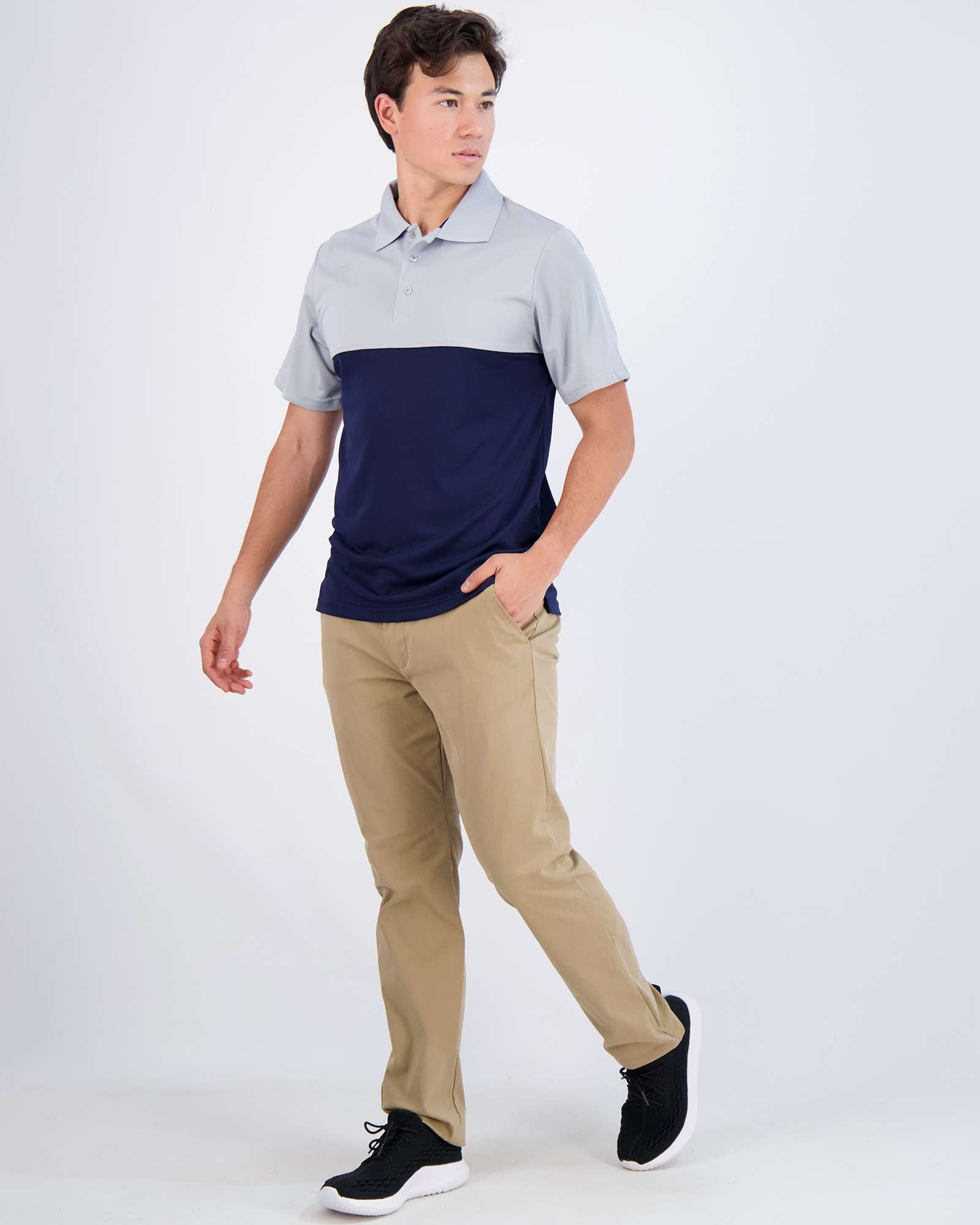 3 Pack: Mens Quick-Dry Short Sleeve Performance Polo Shirt