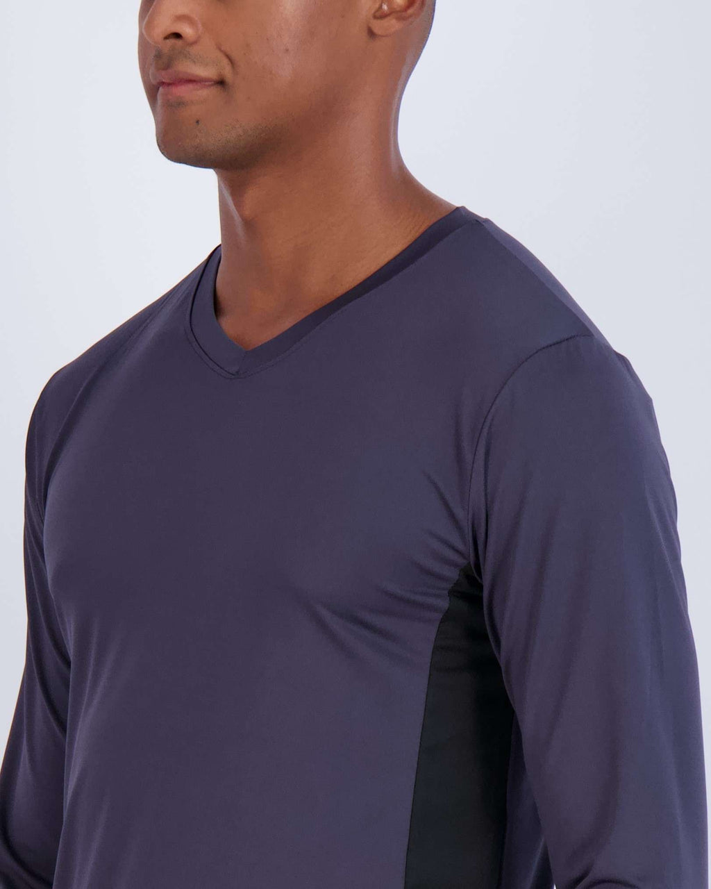4 Pack: Mens V-Neck Long Sleeve Dry Fit T-Shirt