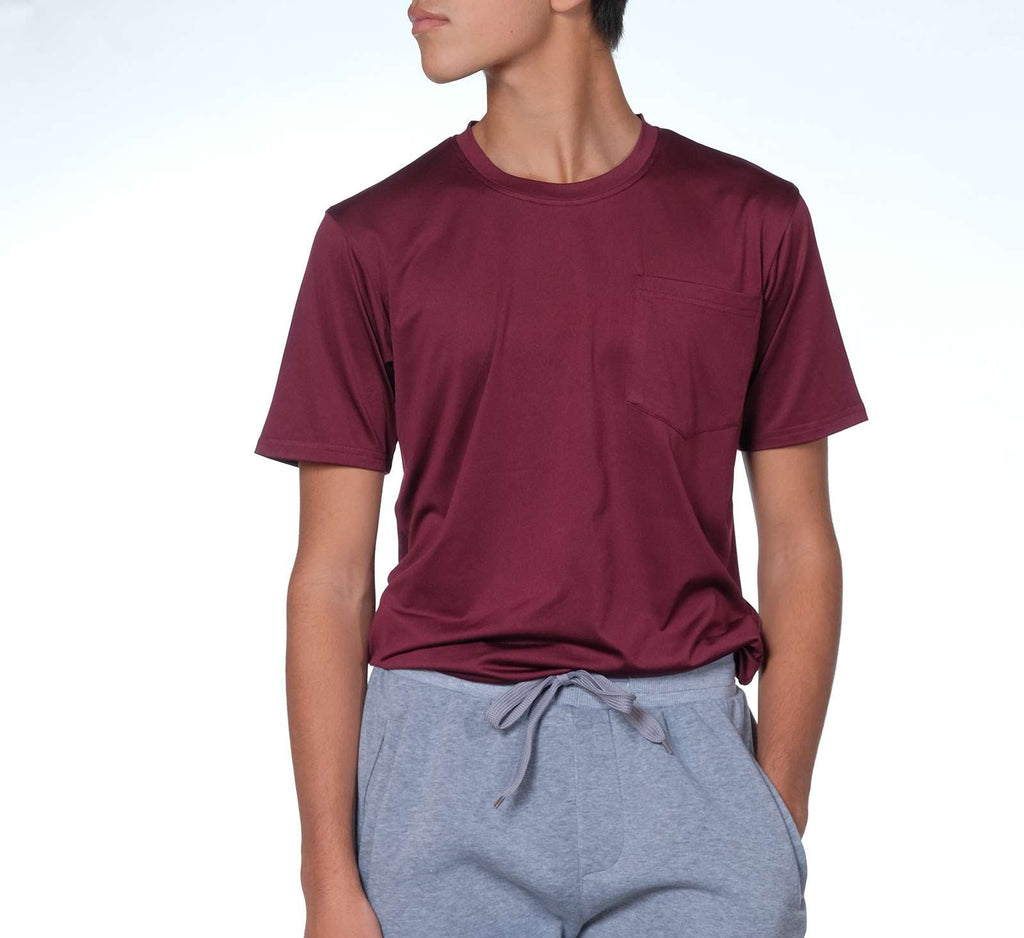 5 Pack: Boys & Girls  Youth Dry-Fit Moisture Wicking Active Athletic Performance Short-Sleeve Pocket T-Shirt