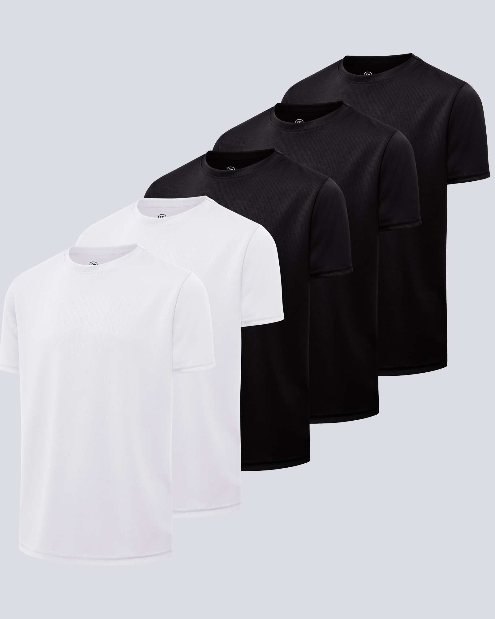 5 Pack: Boys Mesh Active Short-Sleeve T-Shirt