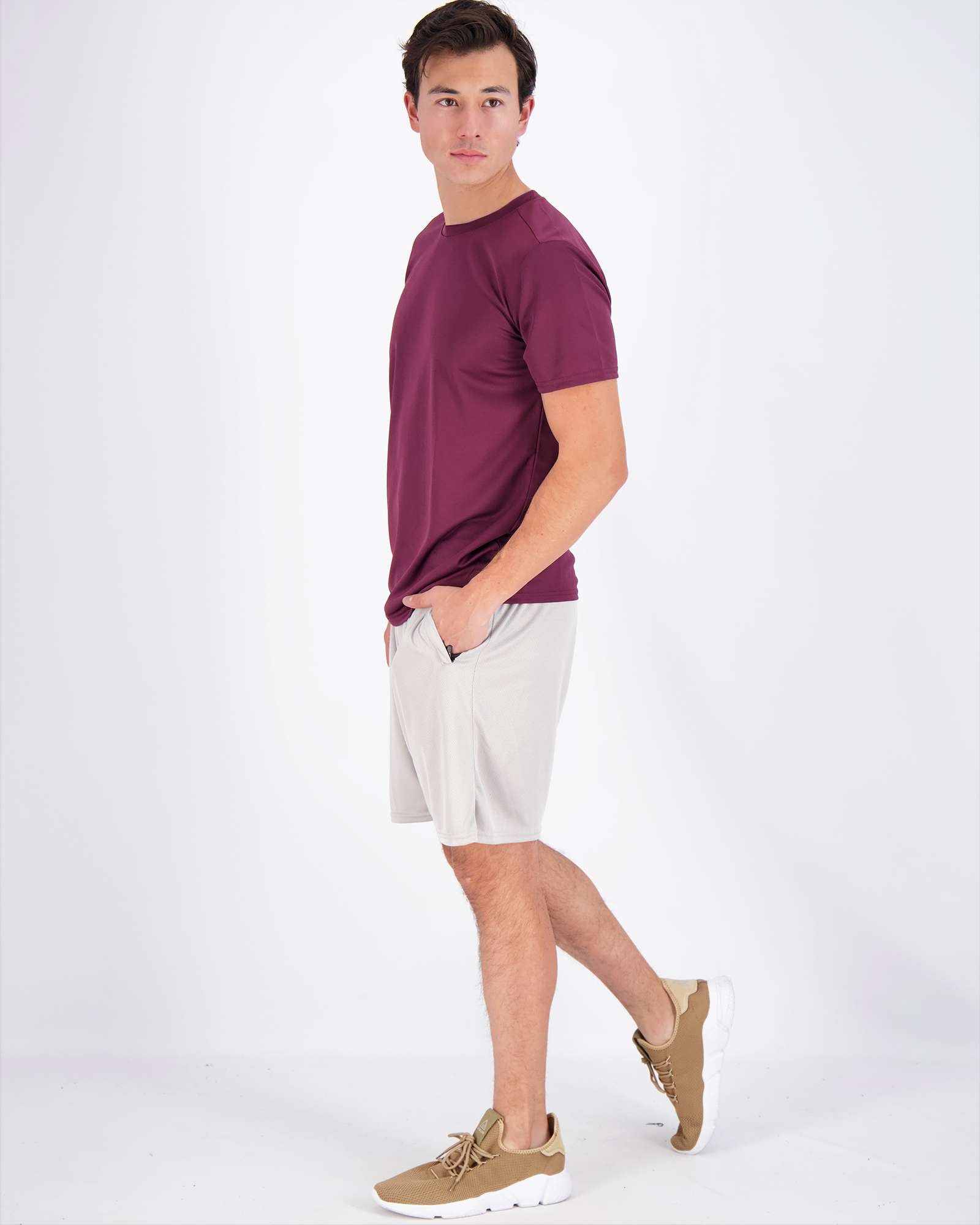 5 Pack: Men’s Mesh Short Sleeve Crew Active T-Shirt