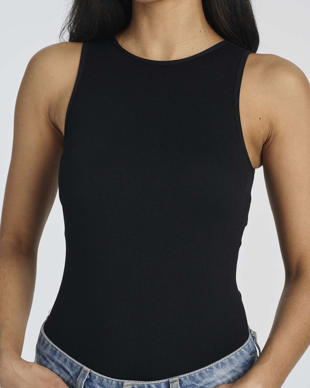 3 Pack: Women's Ribbed Sleeveless Bodysuit Tank Tops