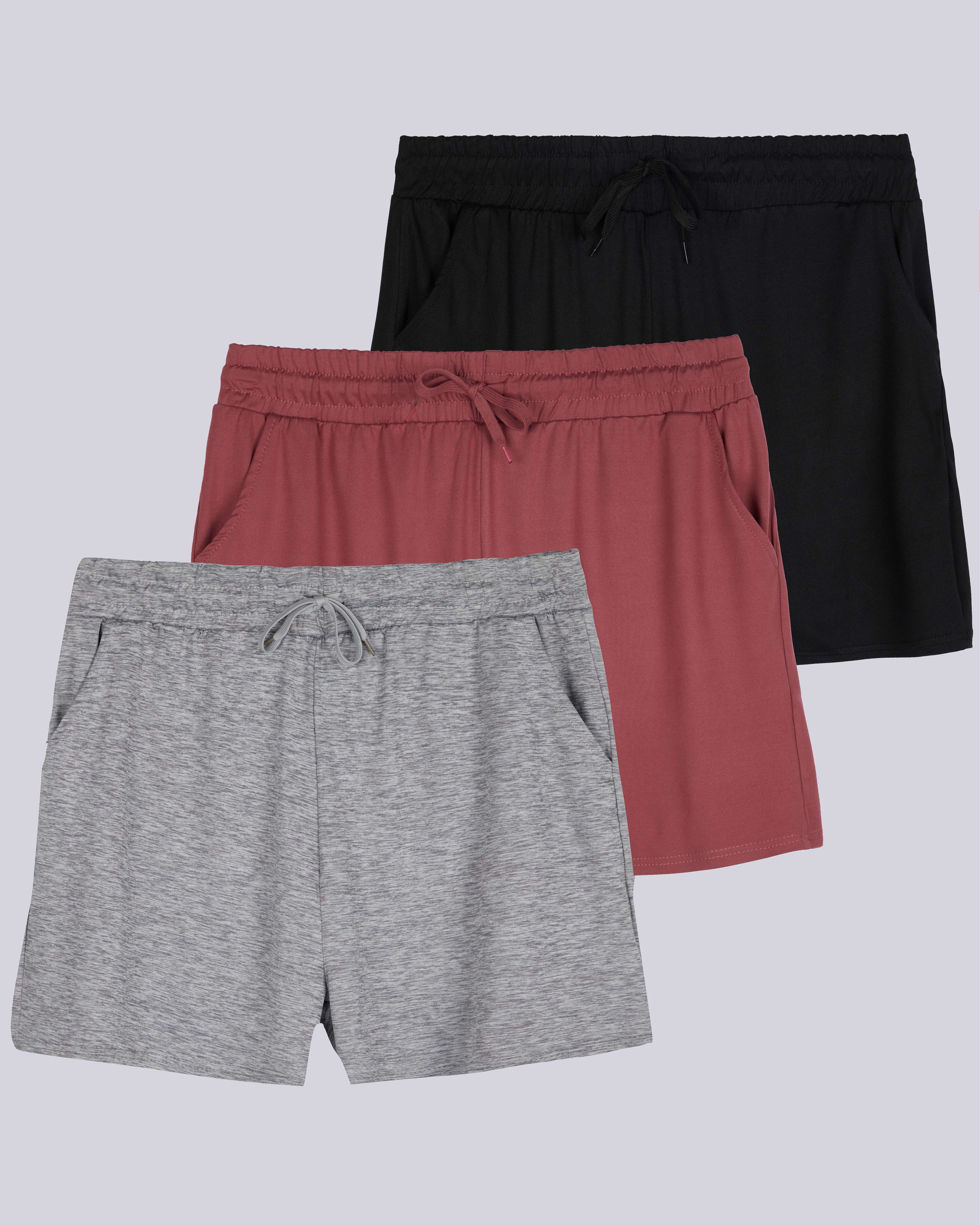 3 Pack: Womens Plus Super-Soft Lounge Shorts