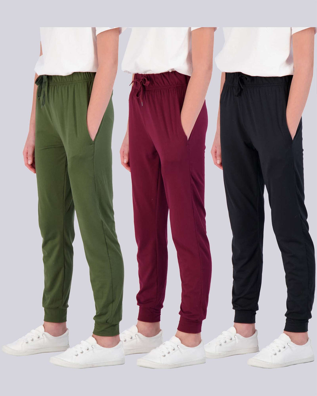 3 Pack: Girls Super-Soft Lounge Jogger Sweatpants