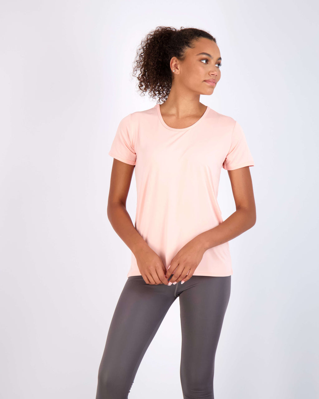 5 Pack: Womens Dry Fit Short-Sleeve Crew Neck Active T-Shirt