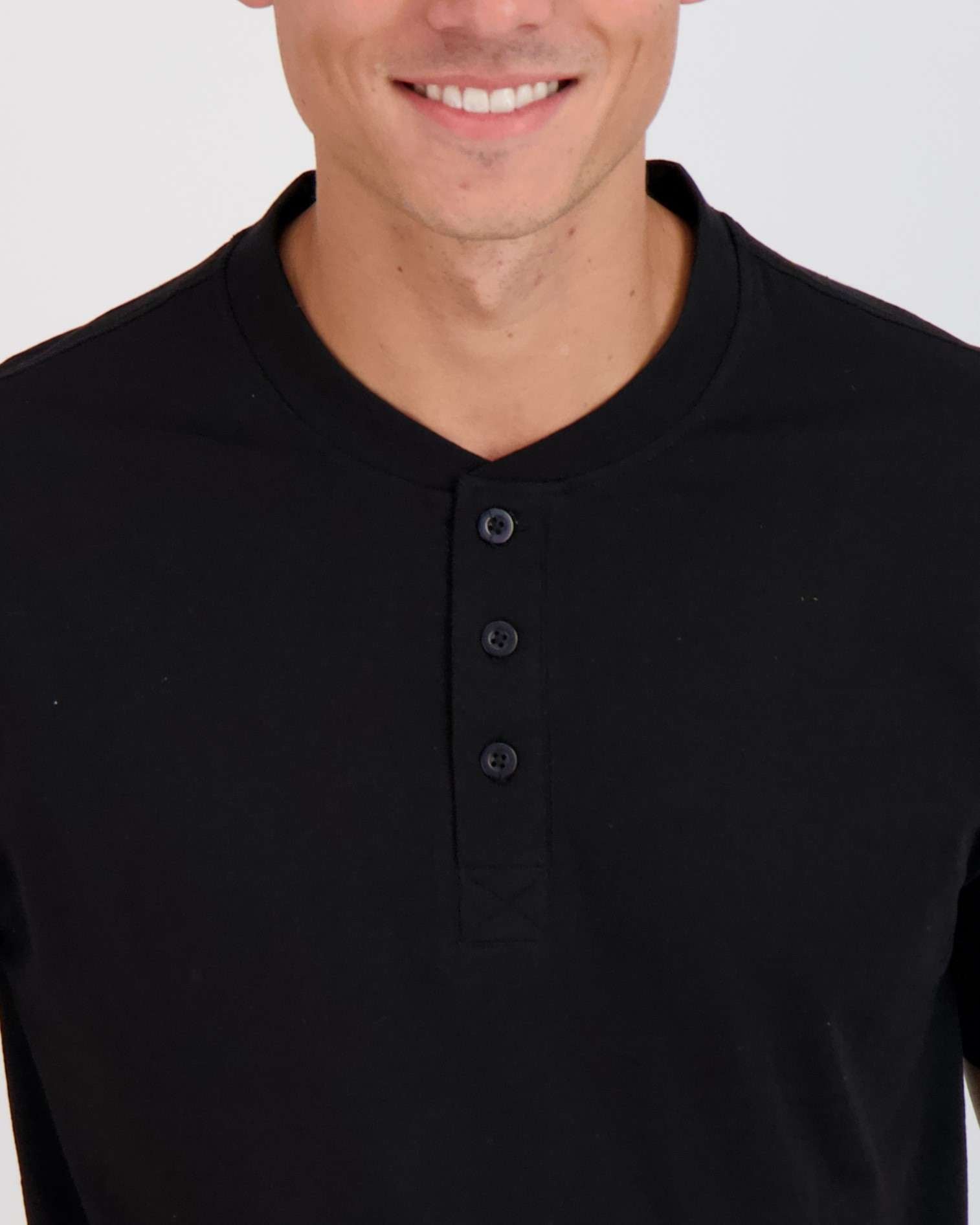 3 Pack: Mens Cotton Short Sleeve Henley T-Shirt