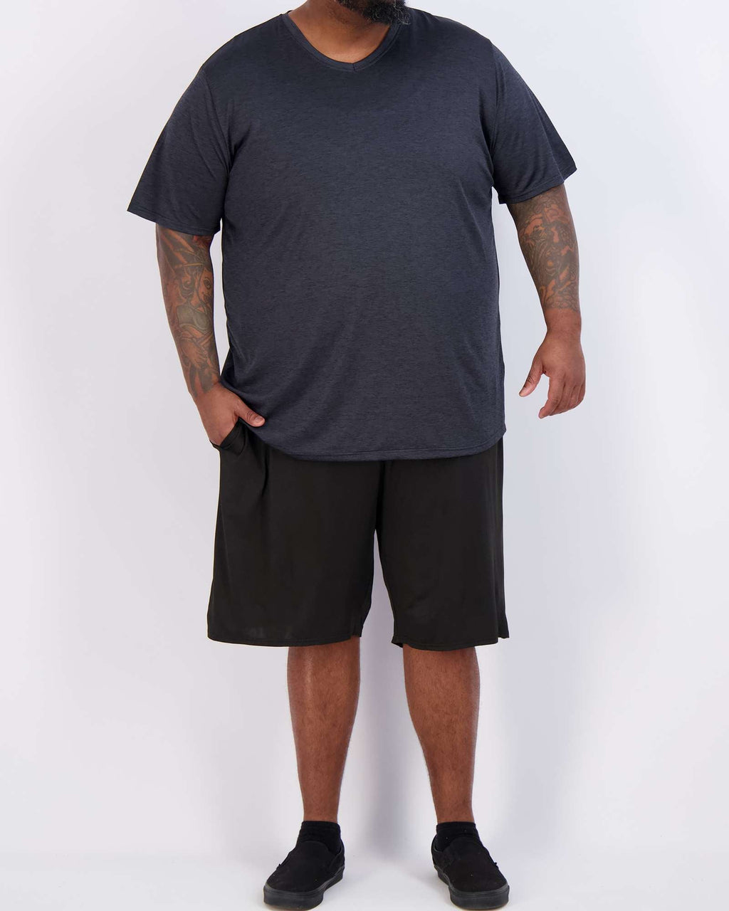 3 Pack: Men's Big & Tall V-Neck Short-Sleeve Dry-Fit T-Shirt