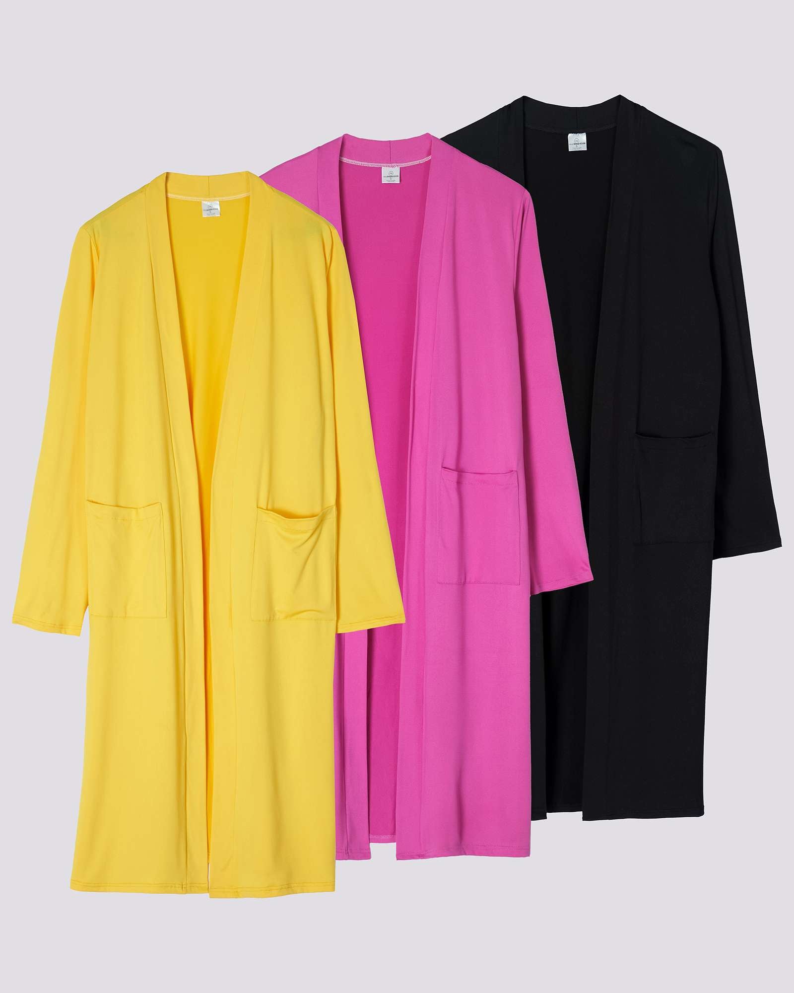 3 Pack: Women's Long Sleeve Open-Front Cardigan