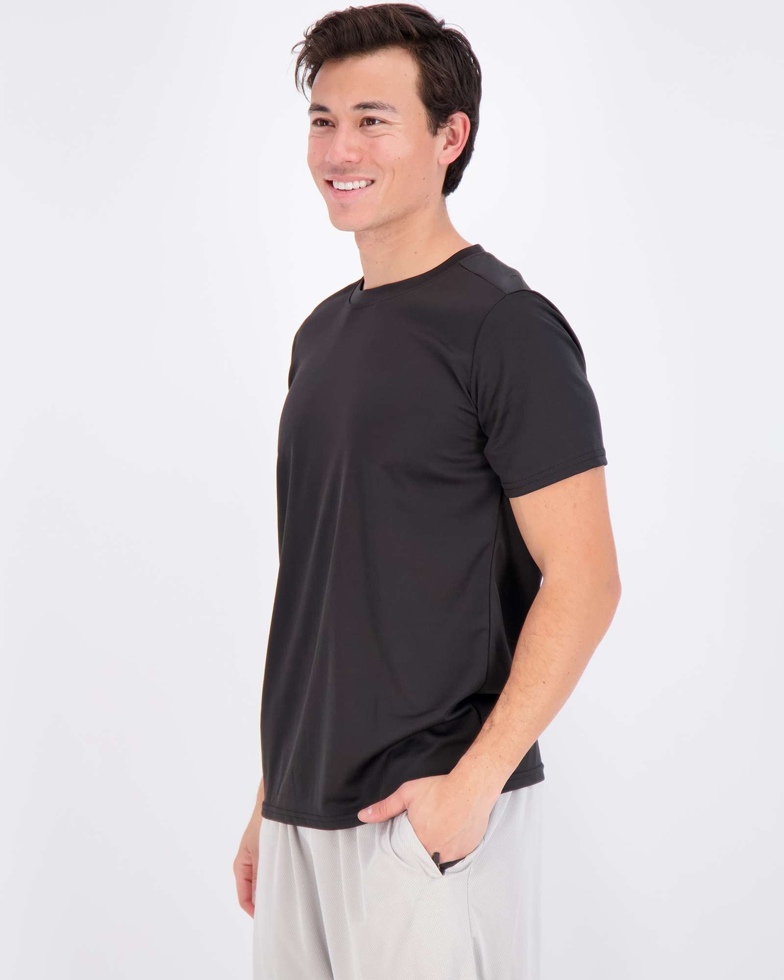 5 Pack: Men’s Mesh Short Sleeve Crew Active T-Shirt