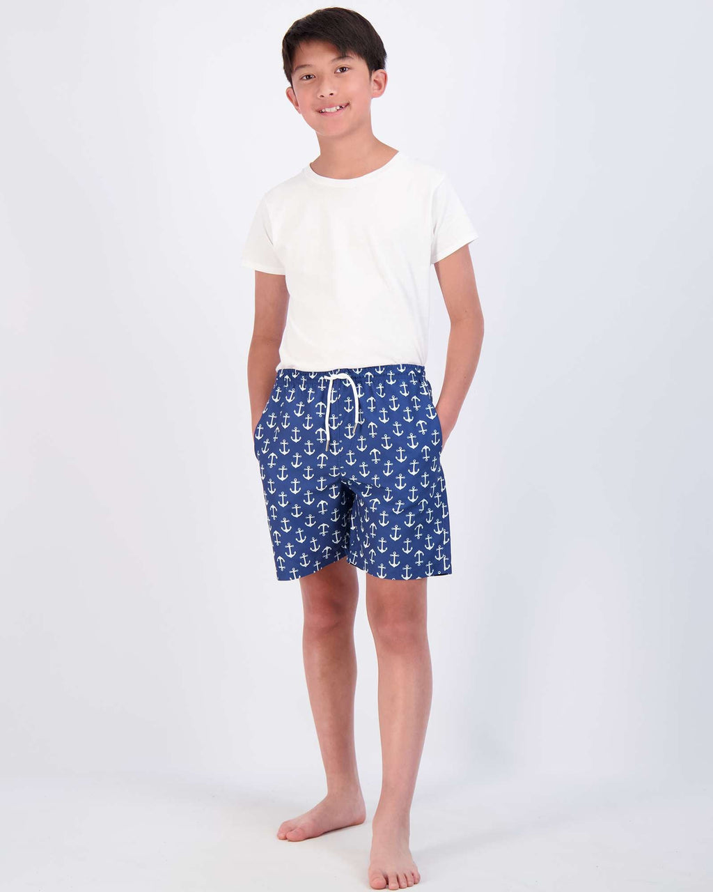3 Pack: Boys' Swim Board Shorts with Drawstring