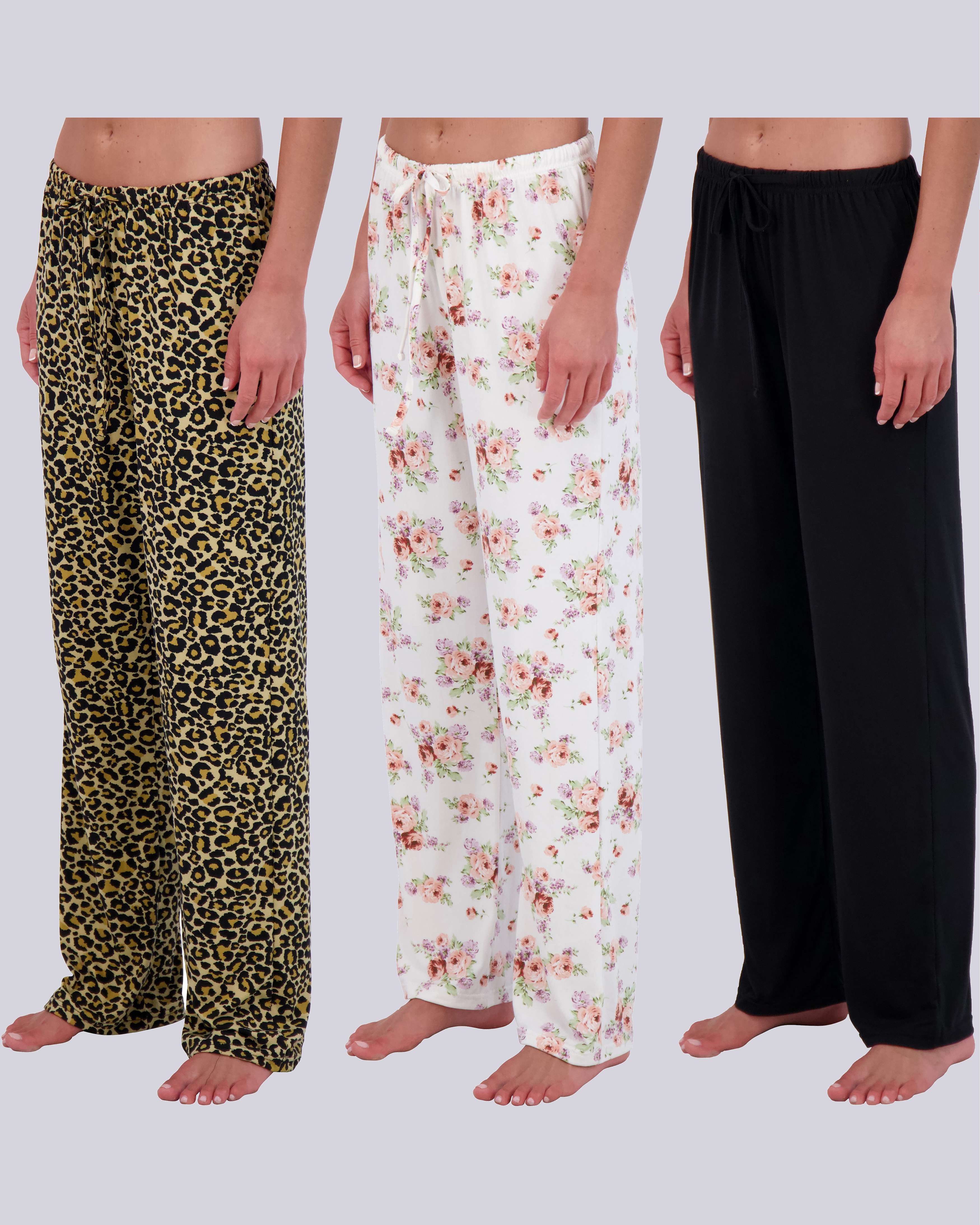 3 Pack: Womens Ultra-Soft Pajama Pants