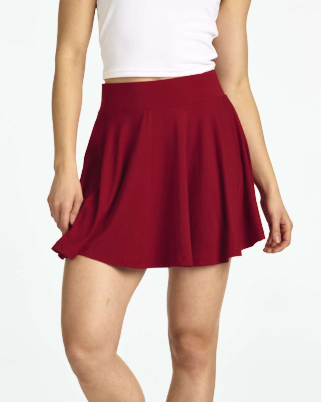 4 Pack: Women's Soft Casual Pleated Mini Skirt