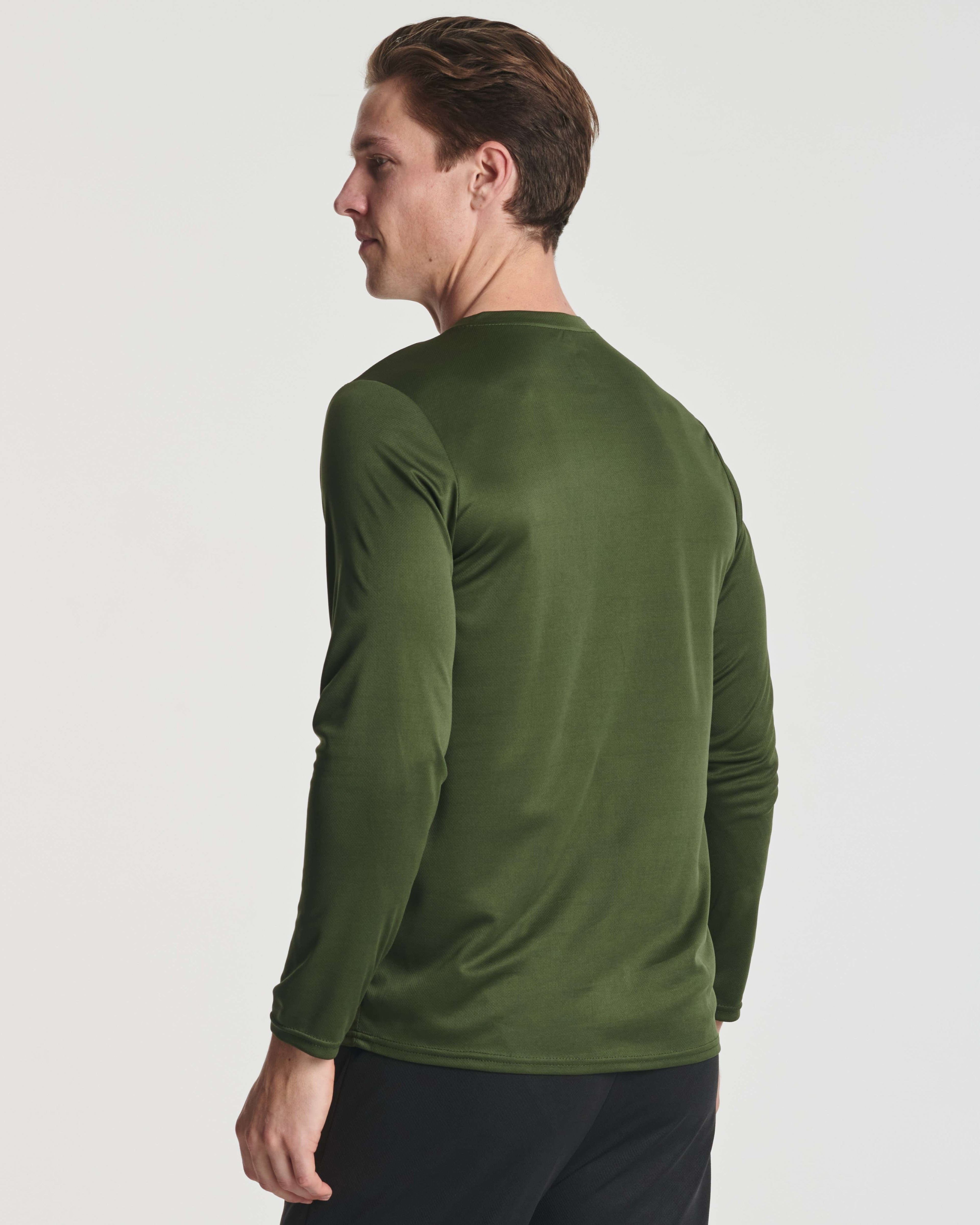 3 Pack: Mens Mesh Long Sleeve Active T-Shirt