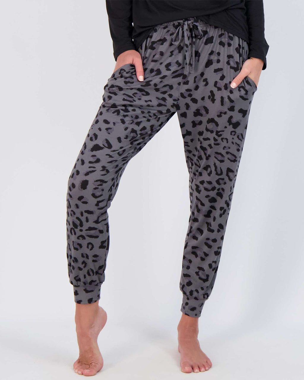 4 Piece: Womens Long Sleeve Henley & Jogger Lounge Pajama Set