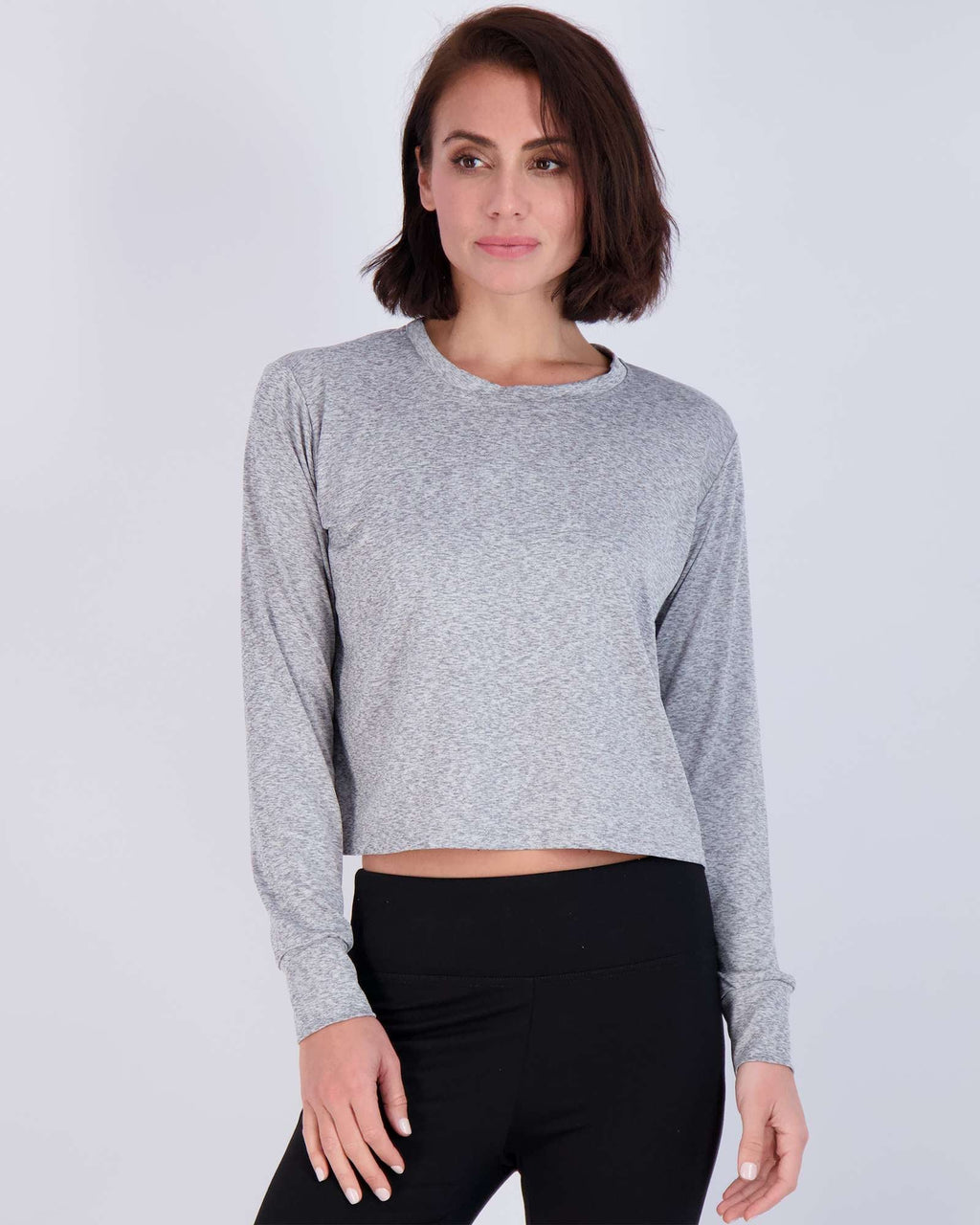 5 Pack: Womens Dry Fit Crop Top Long Sleeve