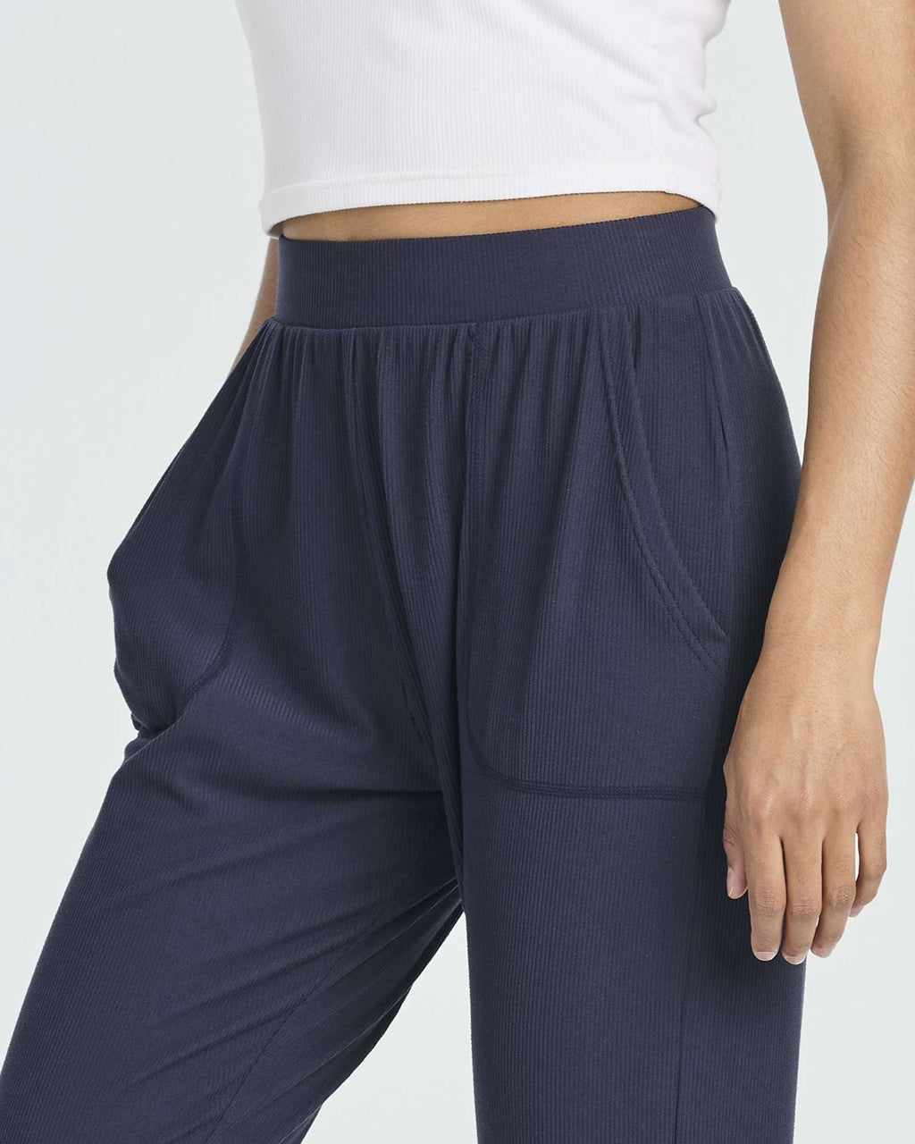 3 Pack: Women's Ribbed Capri Jogger Lounge Sweatpants