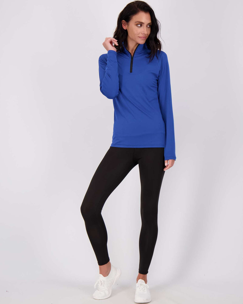 3 Pack: Womens Dry-Fit Active Long Sleeve Quarter Zip