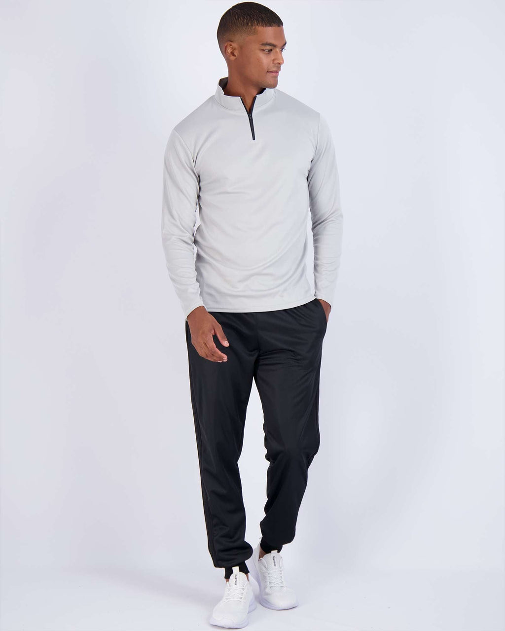 3 Pack: Mens Mesh Active Quarter Zip Pullover