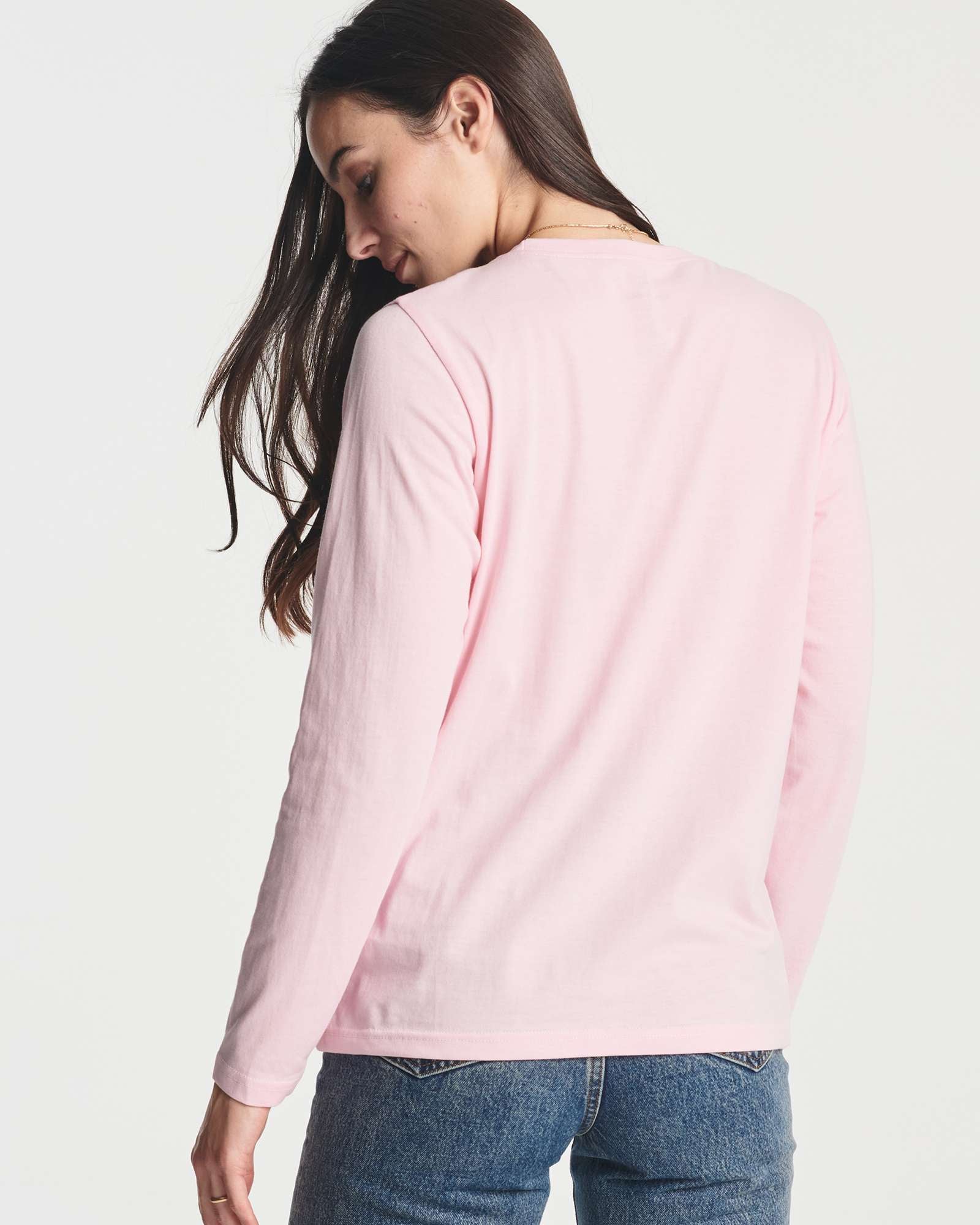 4 Pack: Women's Cotton Classic-Fit Long-Sleeve Crewneck T-Shirt (Available in Plus Size)