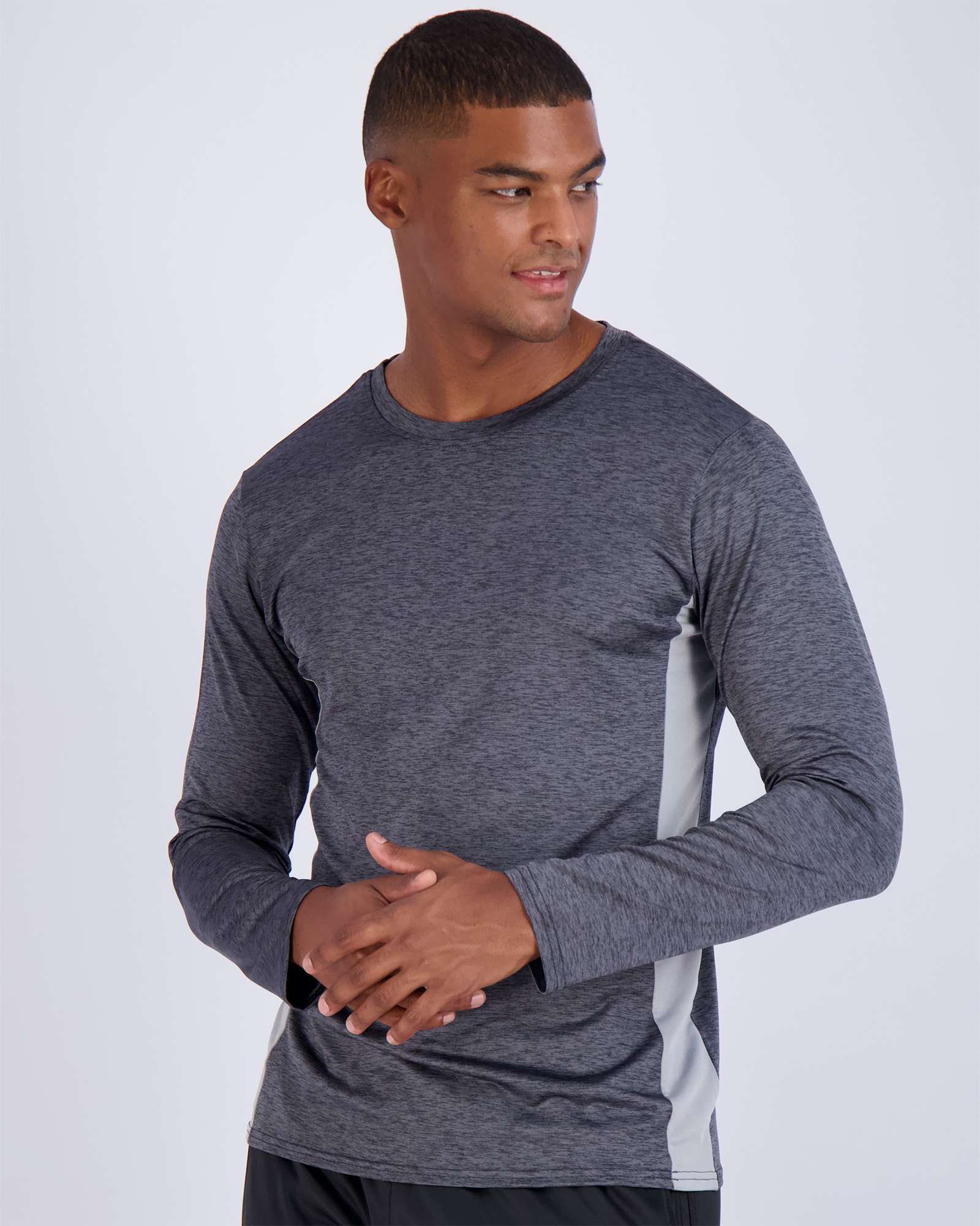 Real Essentials 4 Pack: Men's Dry-Fit UV Moisture Wicking UPF 50+ SPF Sun Protective Fishing Hiking Swim Long Sleeve Shirt