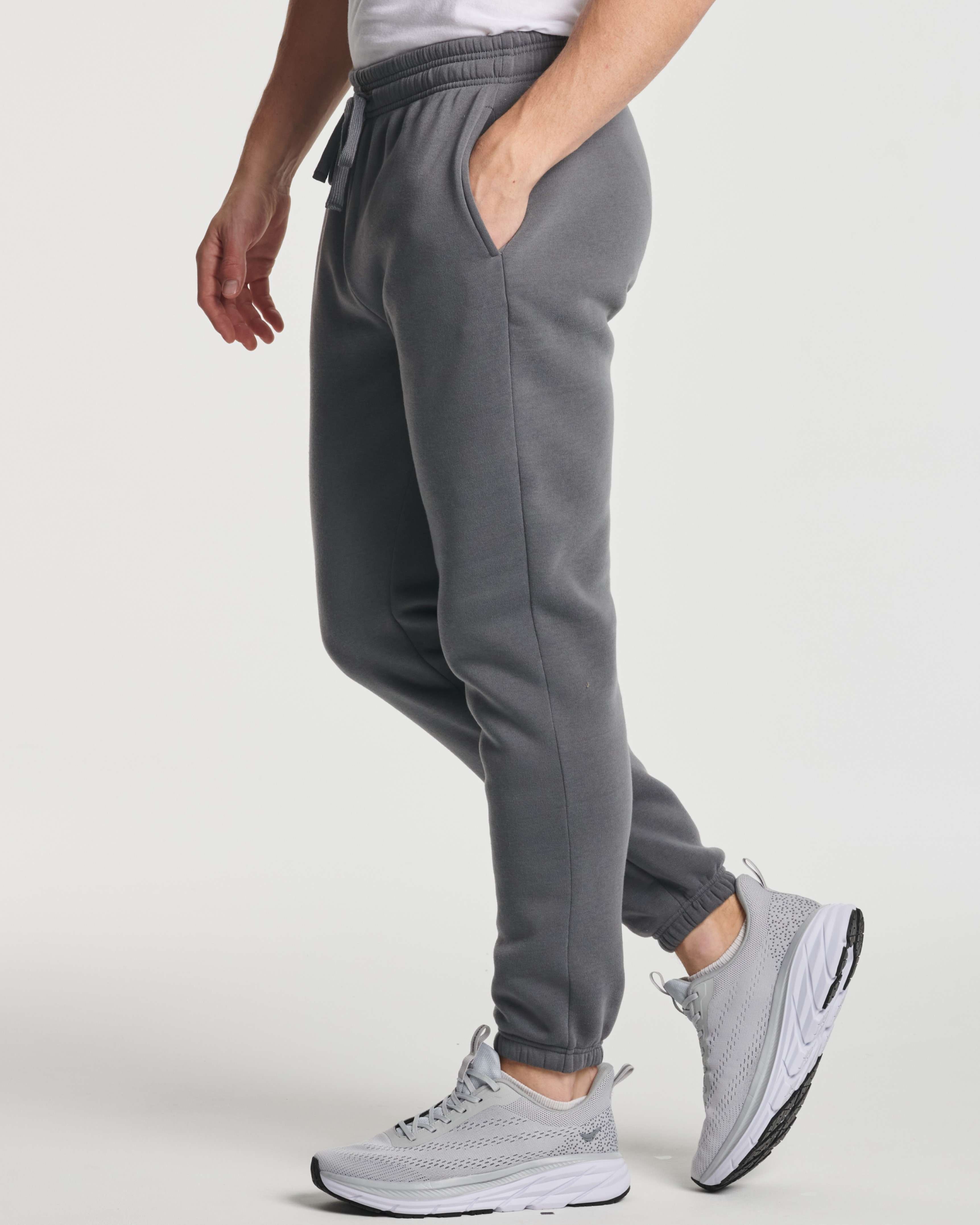3 Pack: Men's Fleece Jogger Sweatpants (Available in Big & Tall)