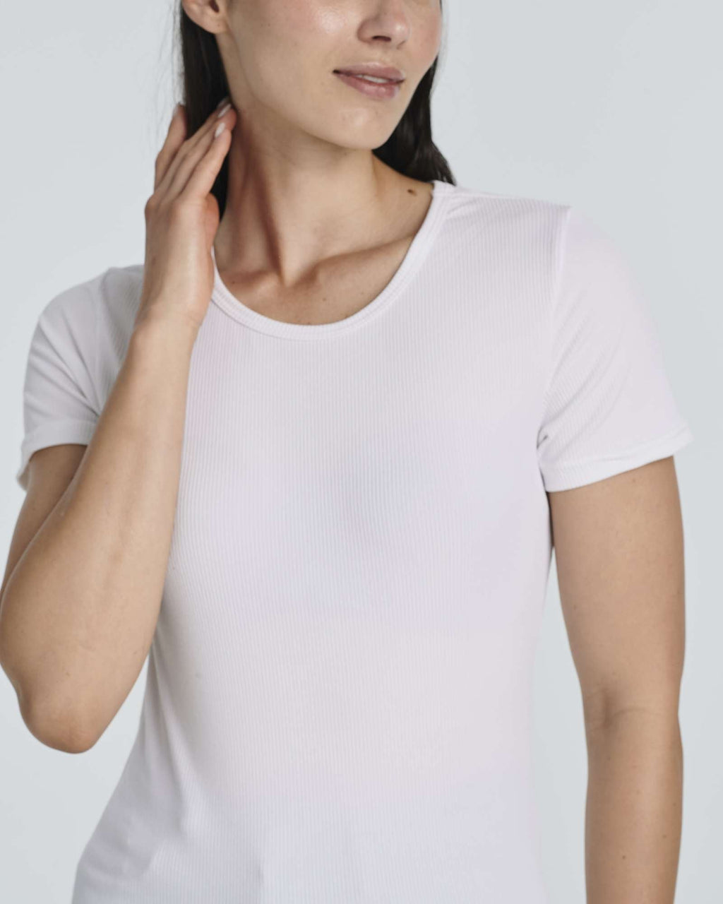 4 Pack: Women's Ribbed Knit Short Sleeve T-Shirt (Available in Plus)