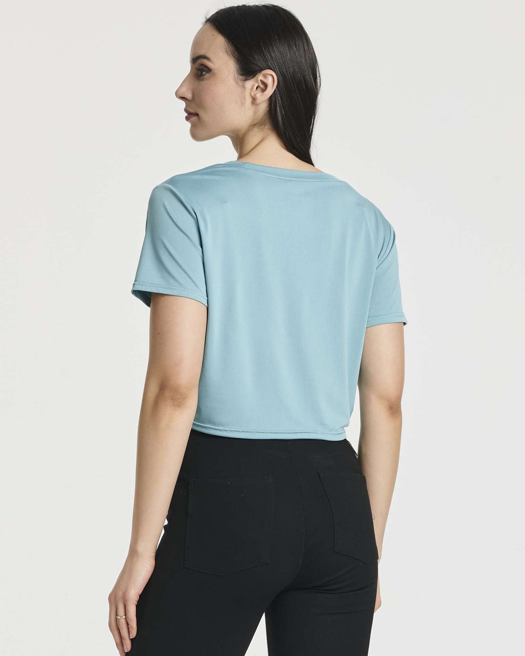 5 Pack: Women's Short Sleeve Twist Front Crop Top