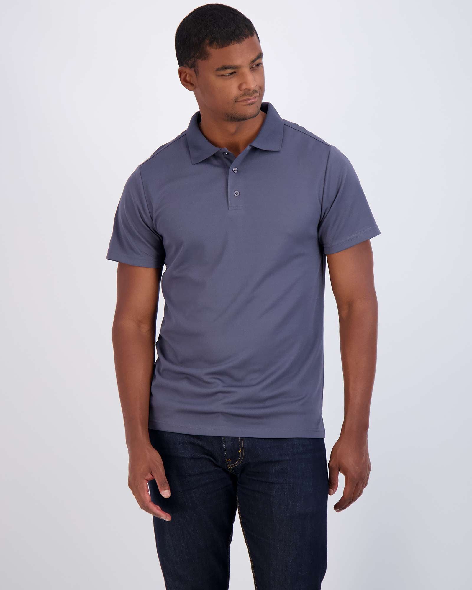 3 Pack: Mens Quick-Dry Short Sleeve Performance Polo Shirt