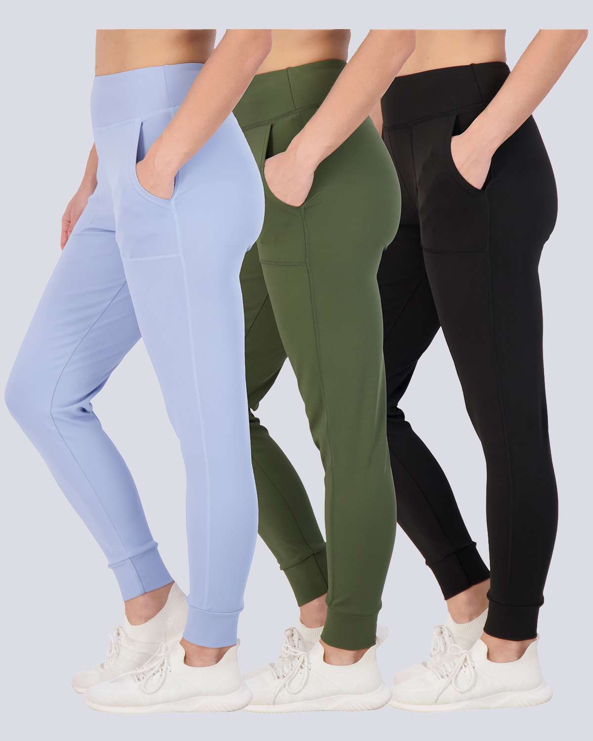 3 Pack: Women's Joggers with Pockets (Available in Plus Size)
