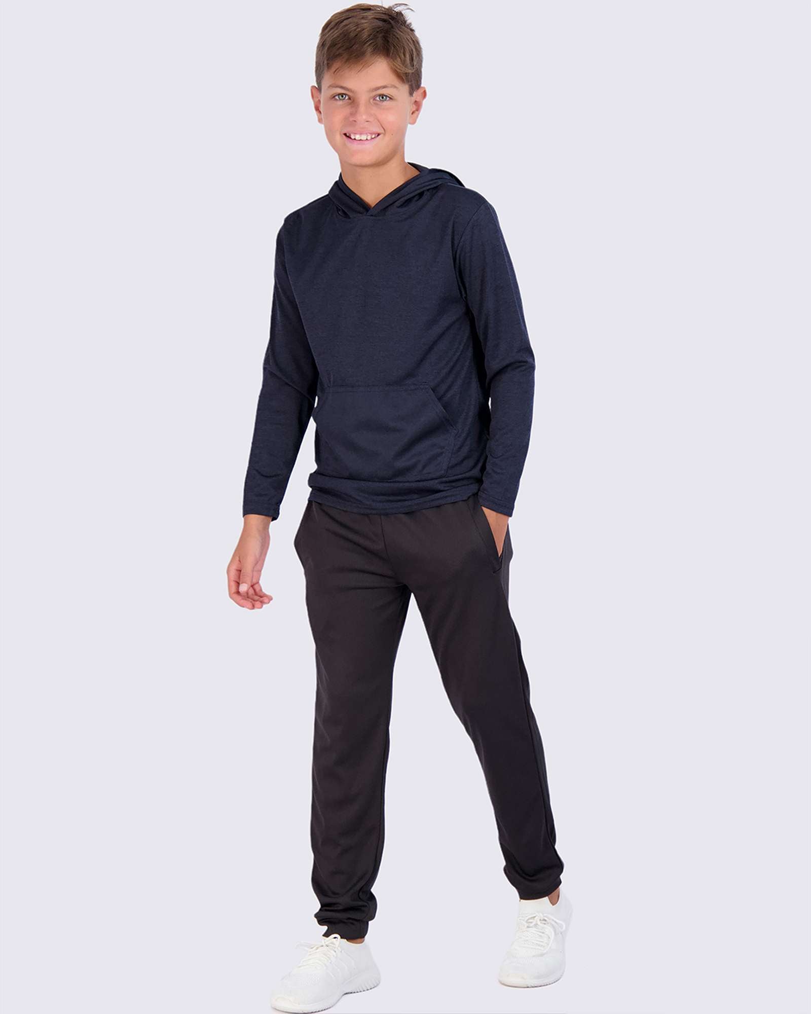 3 Pack: Boys Mesh Long Sleeve Pullover Hoodie Active Sweatshirt