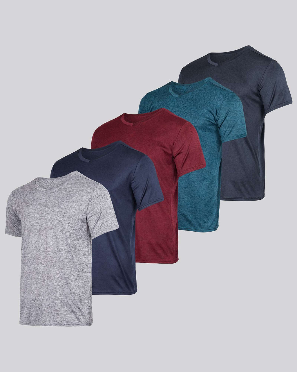 5 Pack: Men’s V-Neck Dry-Fit T-Shirt