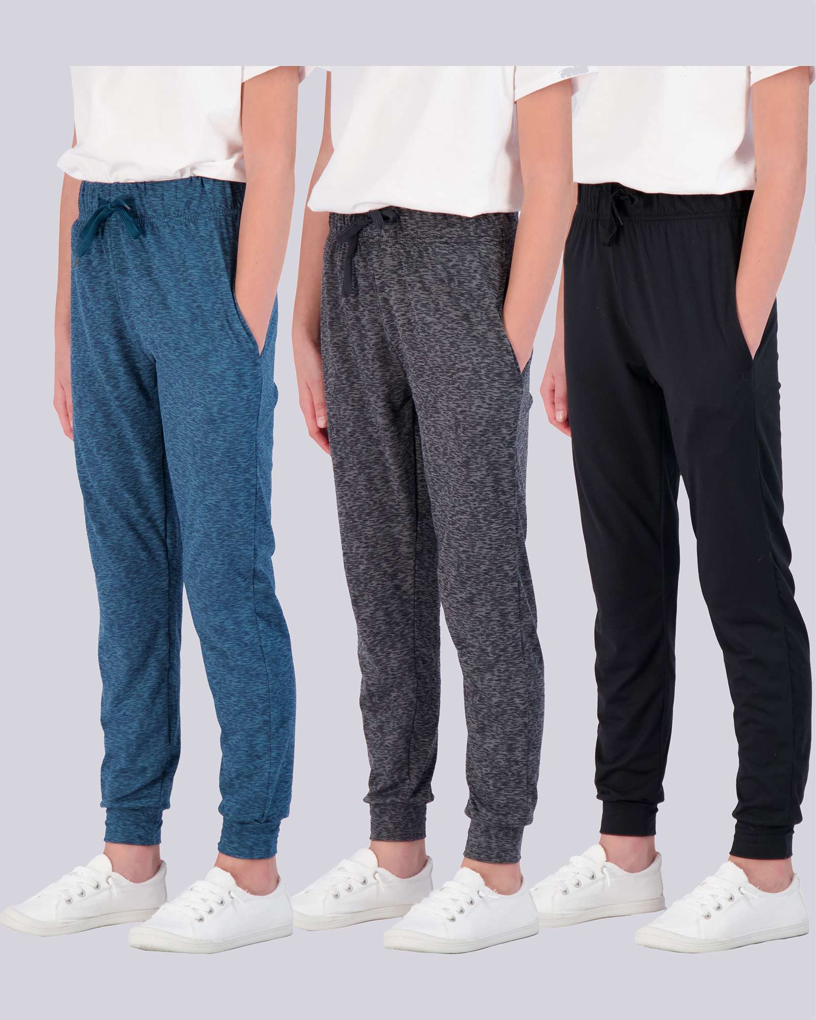 3 Pack: Girls Super-Soft Lounge Jogger Sweatpants