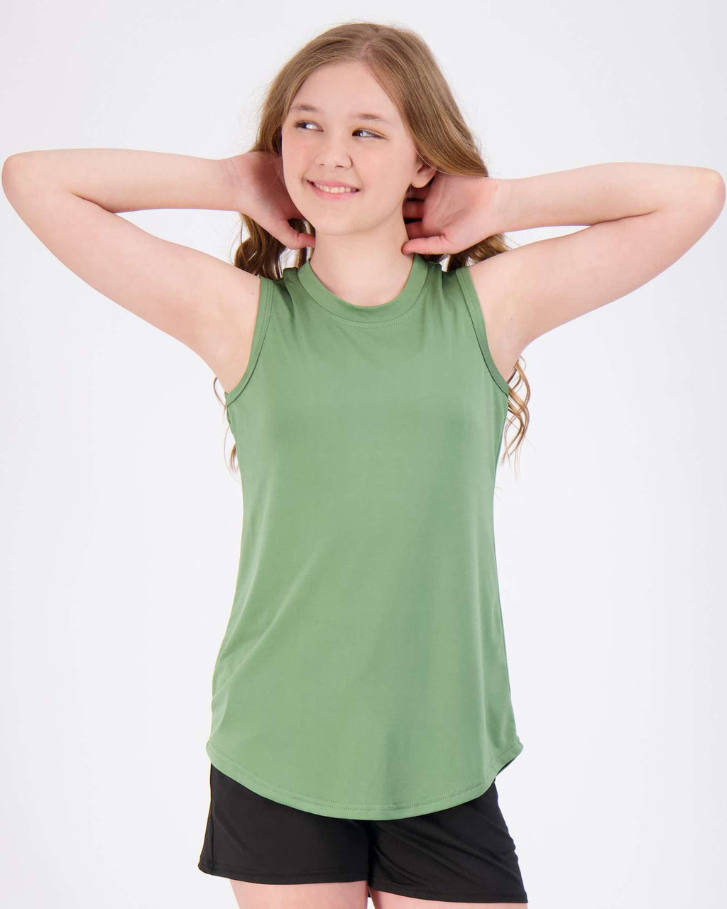 4 Pack: Girls Active Dry Fit Performance Tank Top