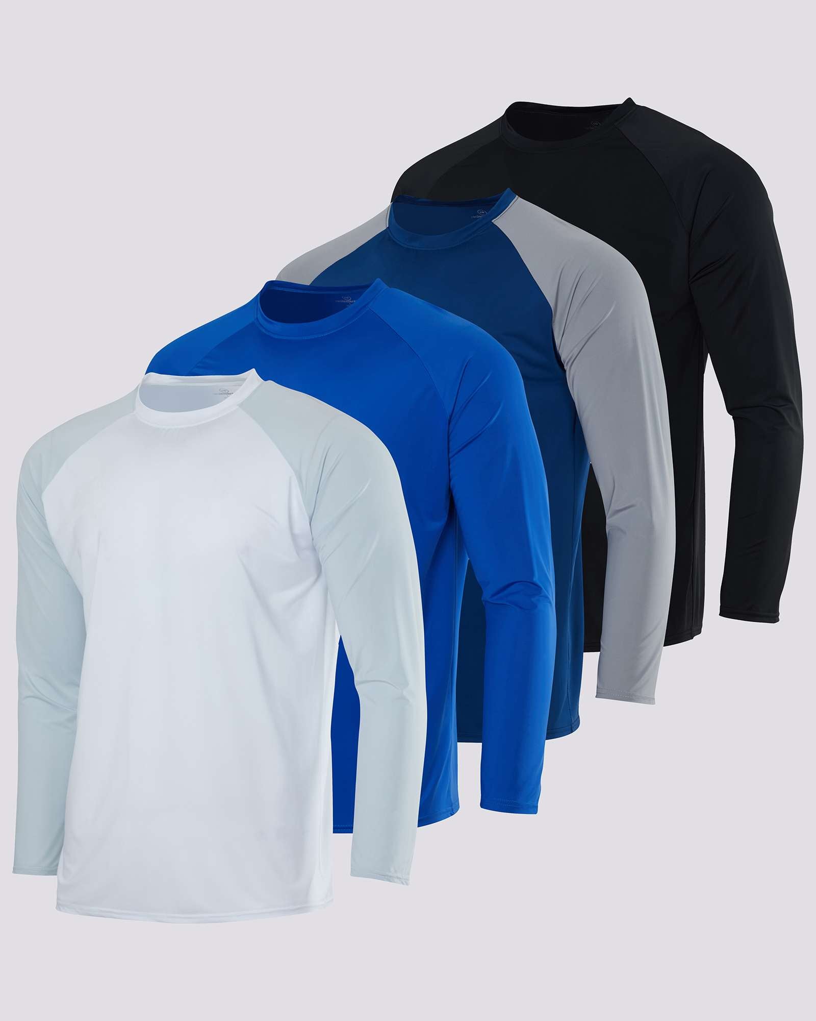 4 Pack: Boys' Long Sleeve Rash Guard Shirt