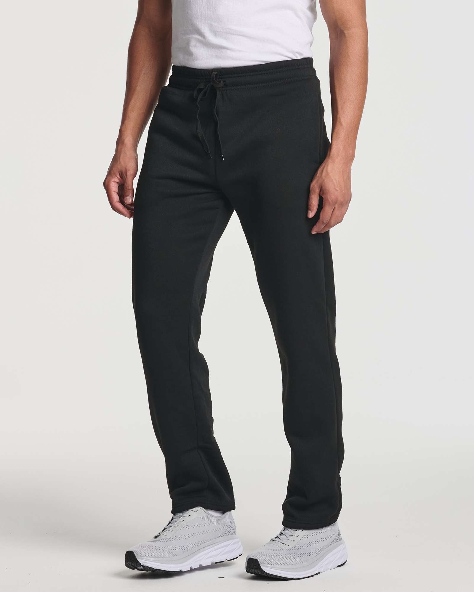 3 Pack: Mens Fleece Open Bottom Sweatpants