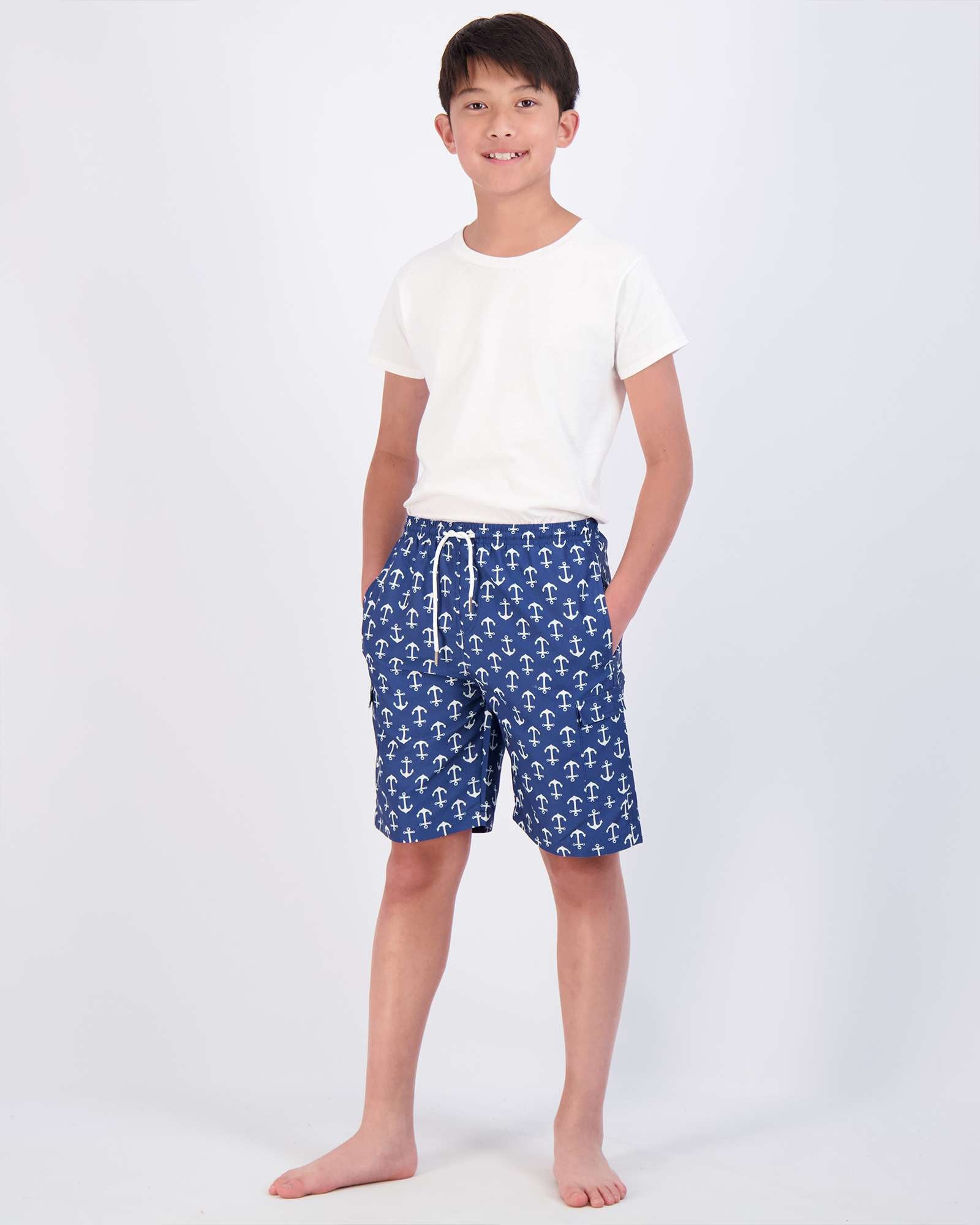 3 Pack: Boys' Swim Trunks with Cargo Pockets