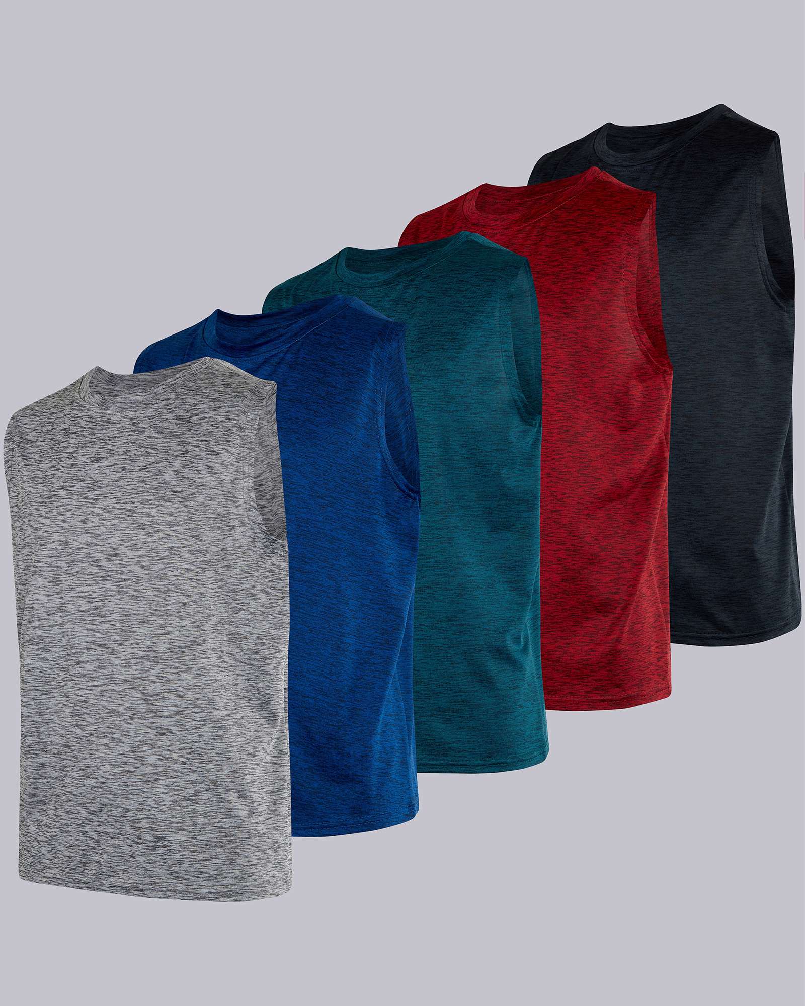 5 Pack: Boys Dry-Fit Active Tank Top