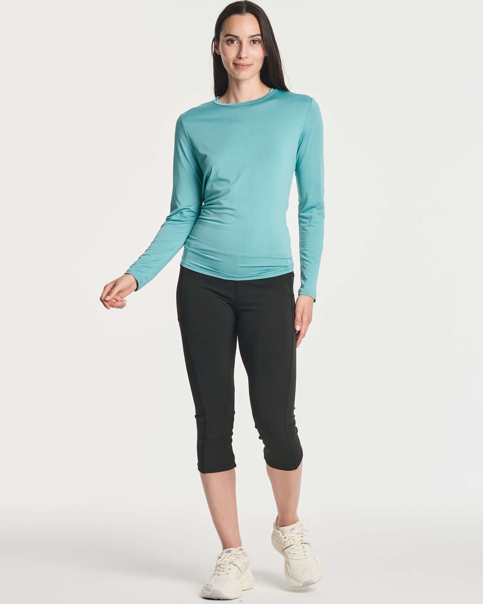 4 Pack: Women's Long-Sleeve Tie Back T-Shirt (Available in Plus Size)